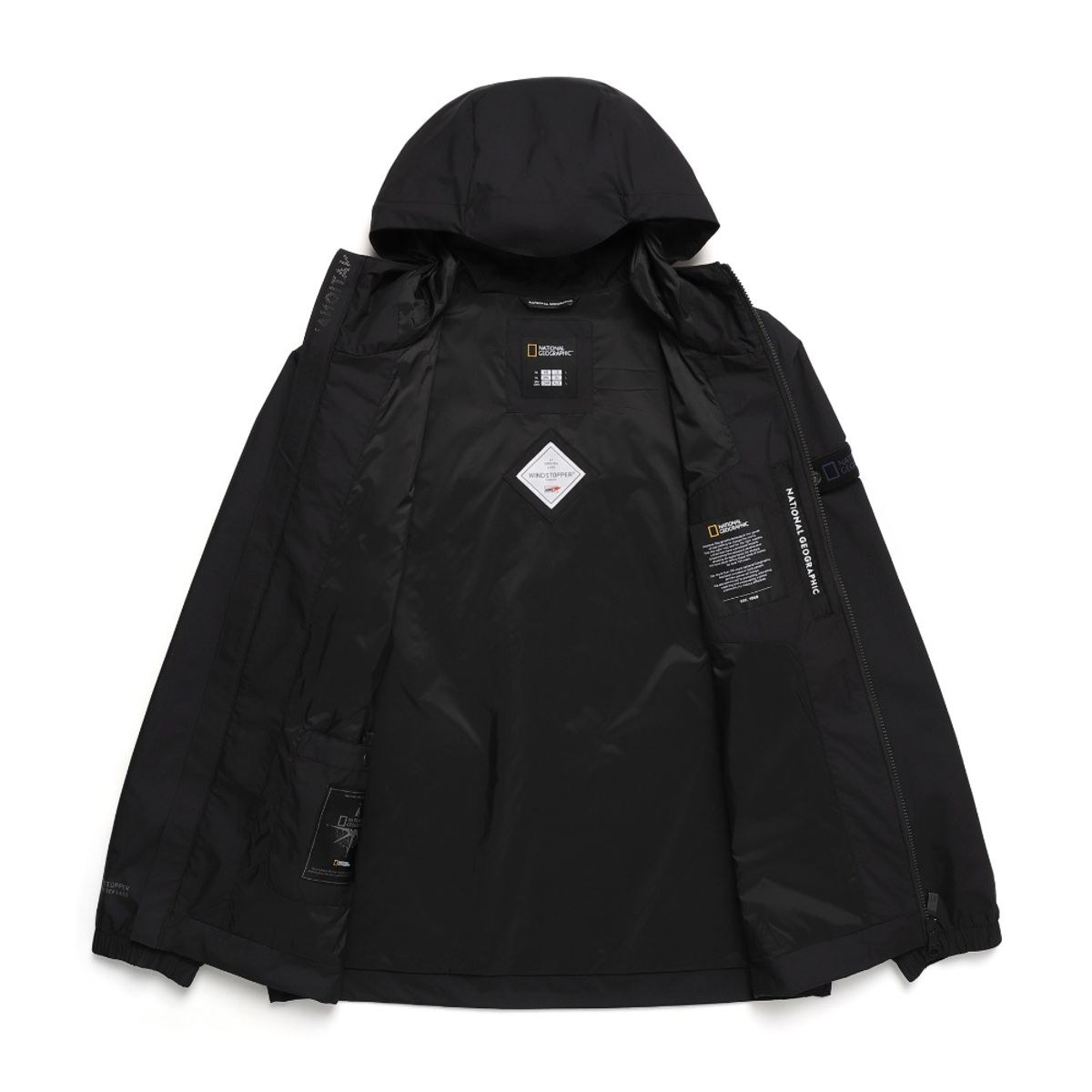 내셔널지오그래픽(NATIONALGEOGRAPHIC) N241UJP270 어반시티 윈드스토퍼 자켓 CARBON BLACK