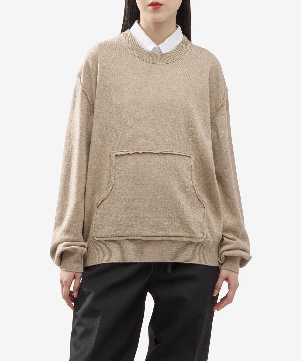 메종 마르지엘라(MAISON MARGIELA) 포켓 디테일 니트 - 월넛 / S51HL0011S18395119M