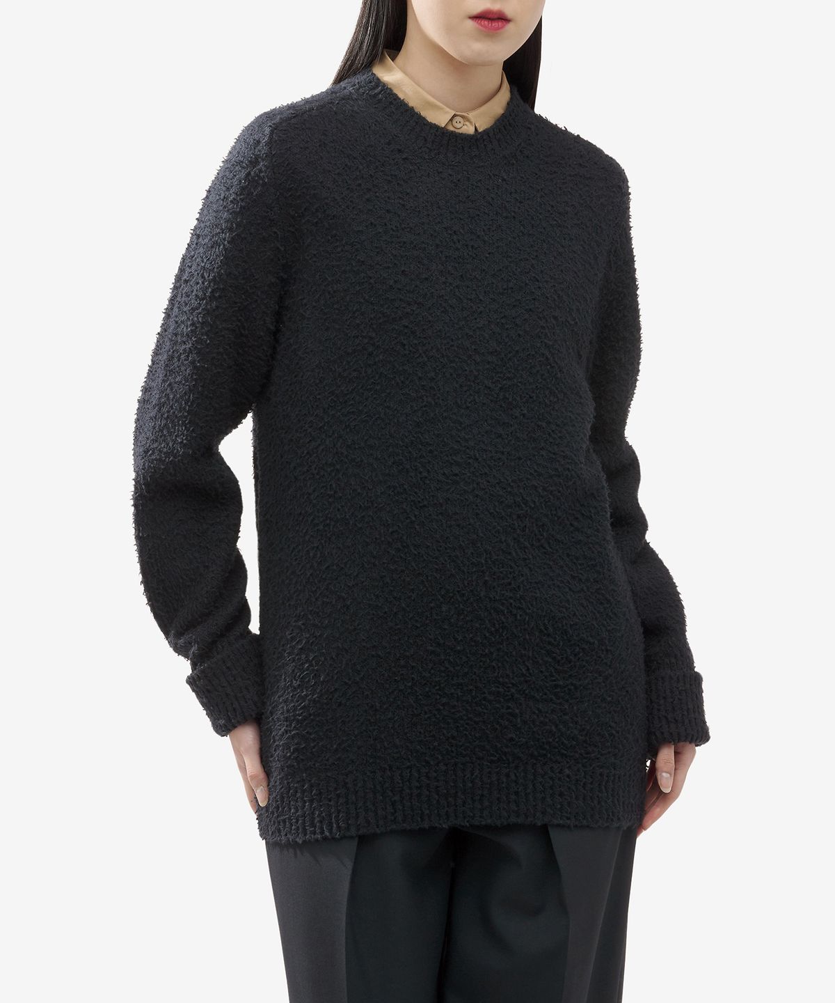메종 마르지엘라(MAISON MARGIELA) 백 4 스티치 풀오버 니트 - 블랙 / SI0GP0001S17664900