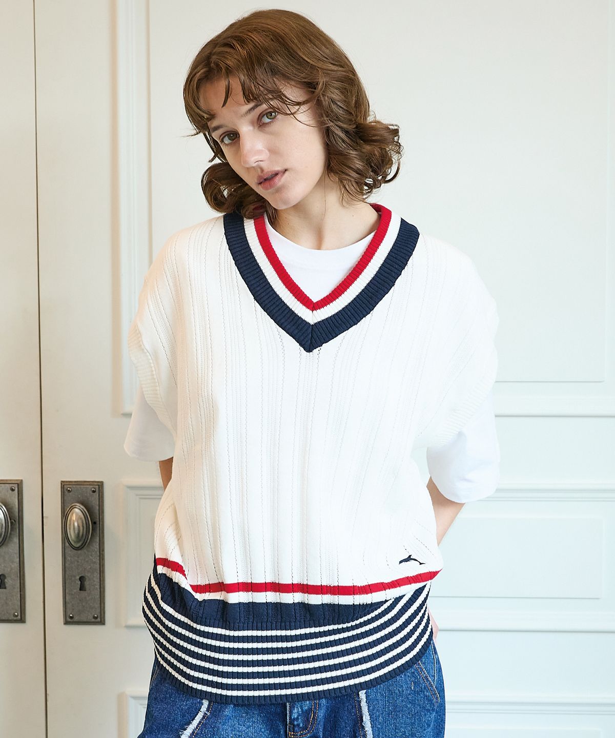 와이케이(WAIKEI) 마린 베스트 아이보리