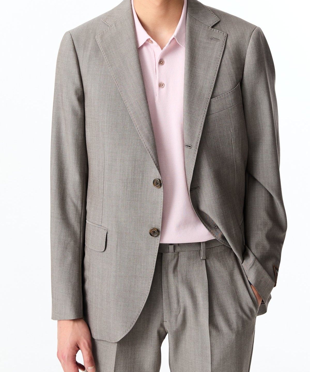 맨온더분(MAN ON THE BOON) 트로피컬 울 싱글 수트 자켓_베이지 4714151009