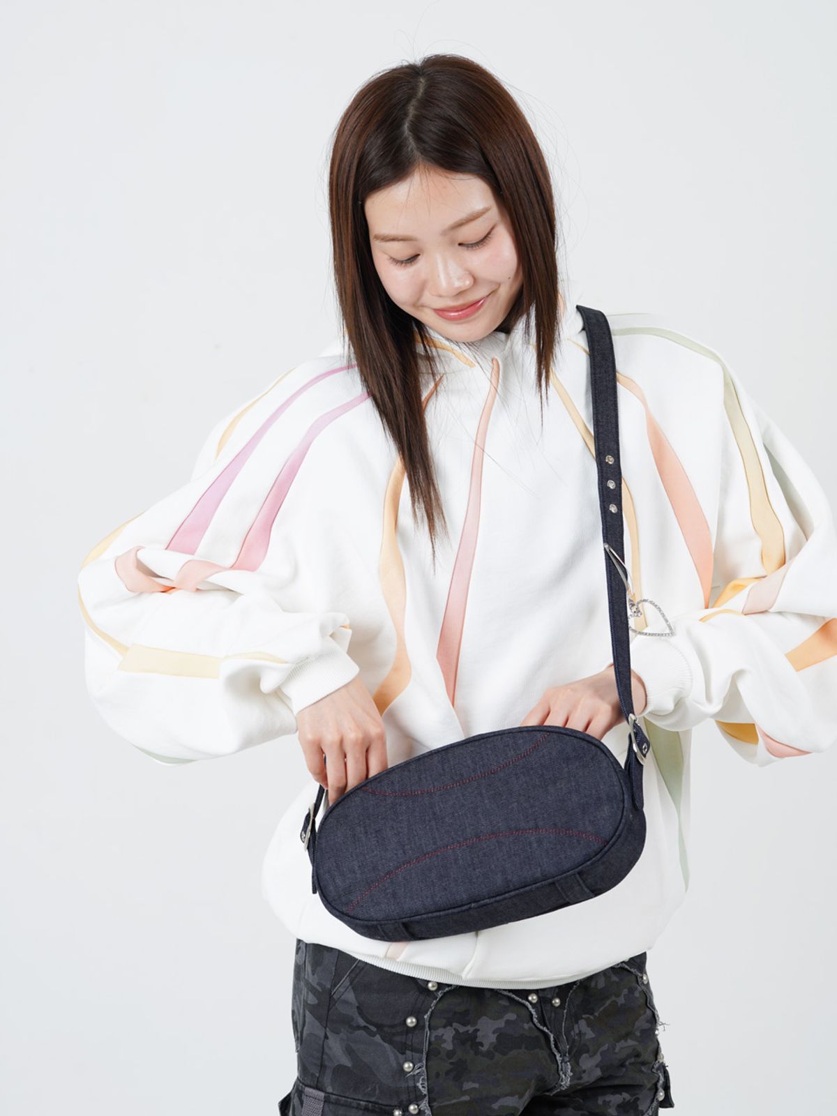 무음(MUWM) 투웨이 버클백 2-way Buckle Bag (Denim)