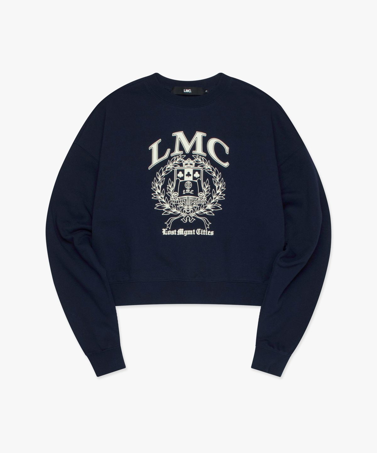 엘엠씨(LMC) WM COLLEGE CROPPED SWEATSHIRT navy