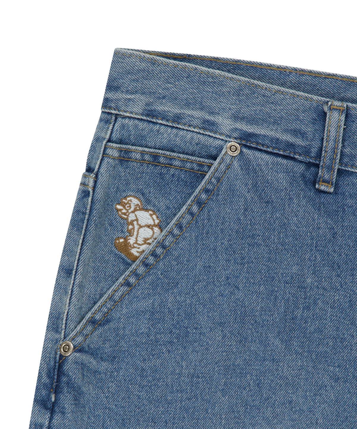 위캔더스(WKNDRS) DRAGGY WORK PANTS (DENIM)