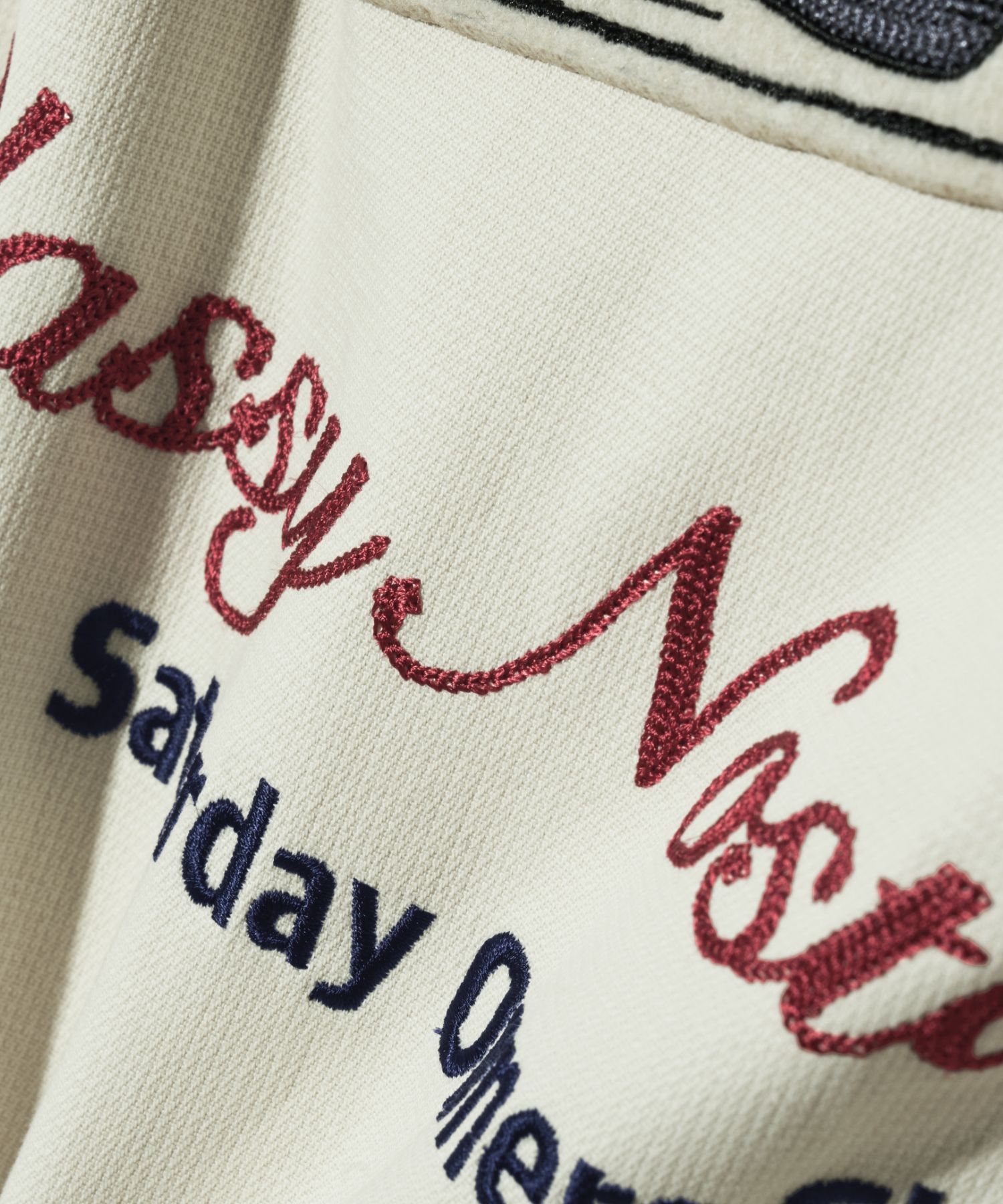 MUSINSA | SATUR Applique artwork logo collar jacket resort ivory