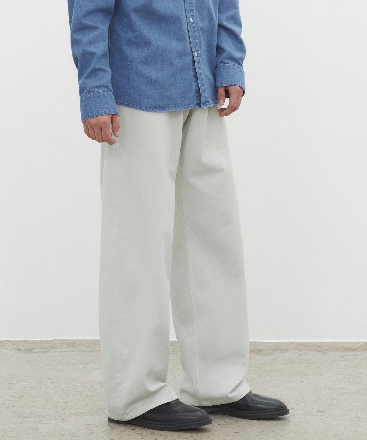 데케트(DECET) Mid Rise Wide Jeans DCPT027LightGray