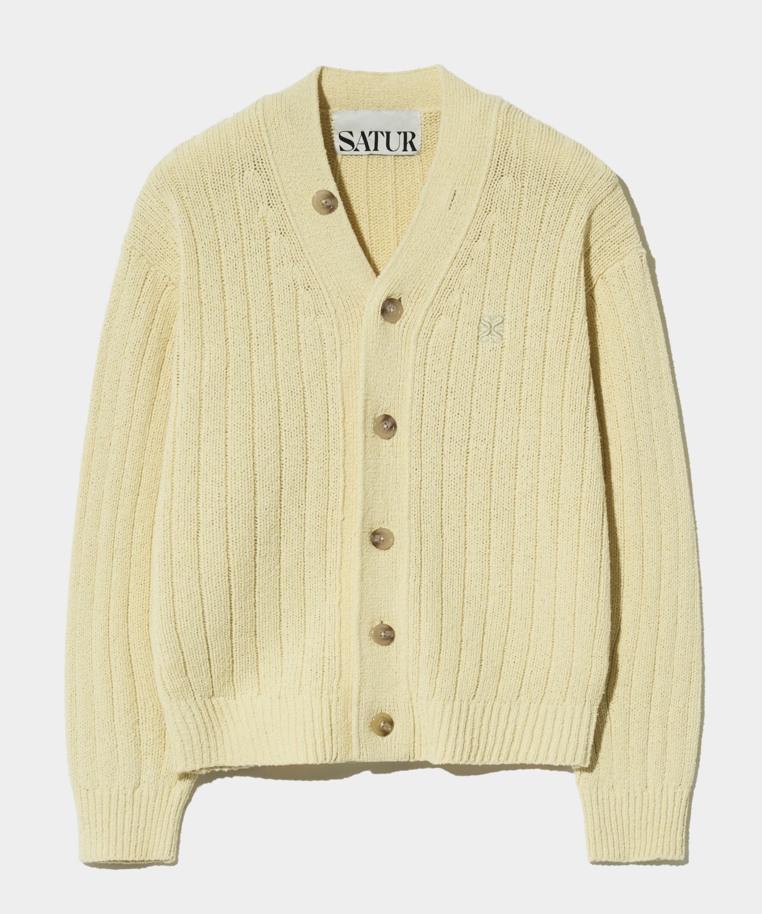 MUSINSA | SATUR Faro oversized bouclé cardigan butter cream