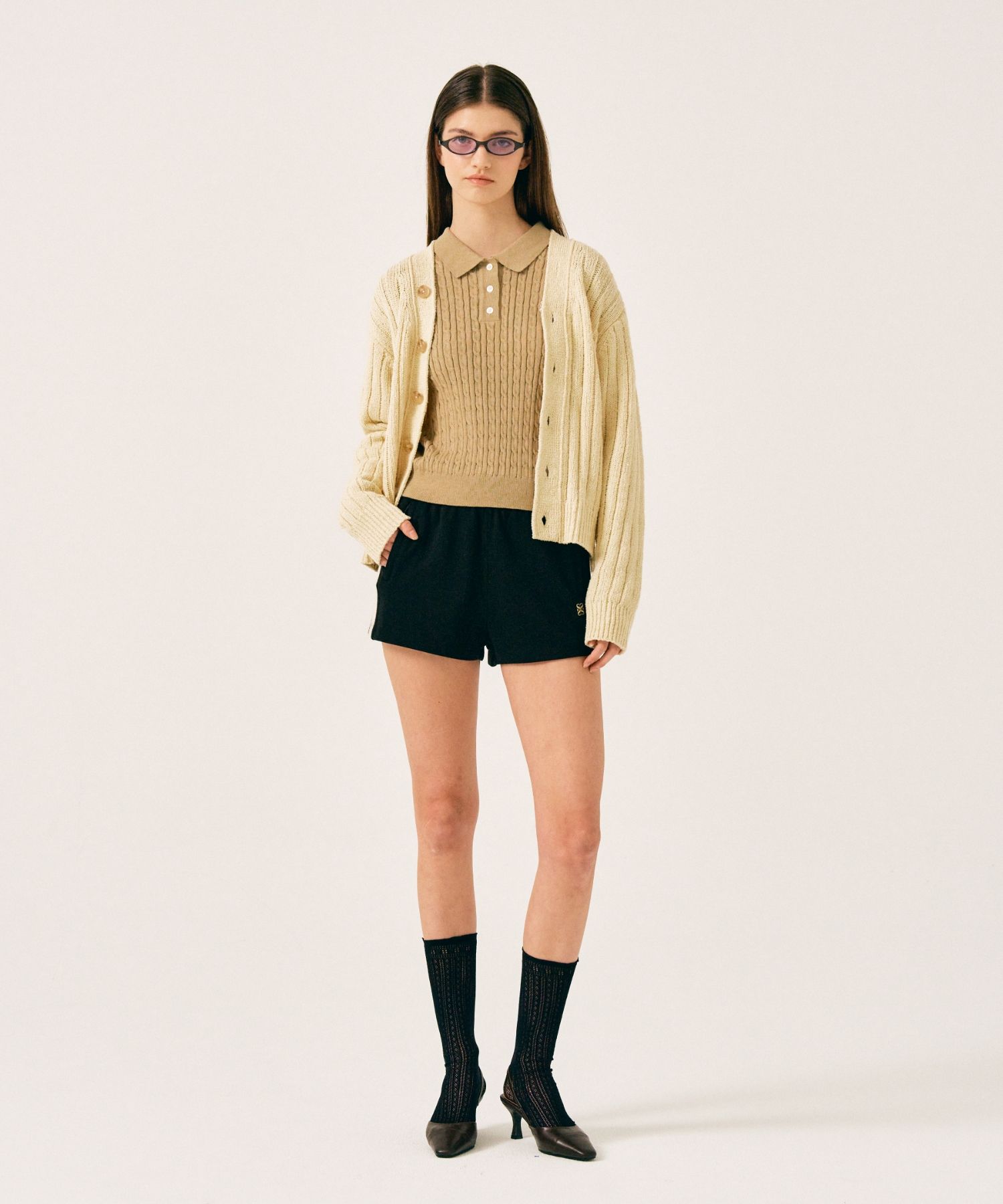 MUSINSA | SATUR Faro oversized bouclé cardigan butter cream
