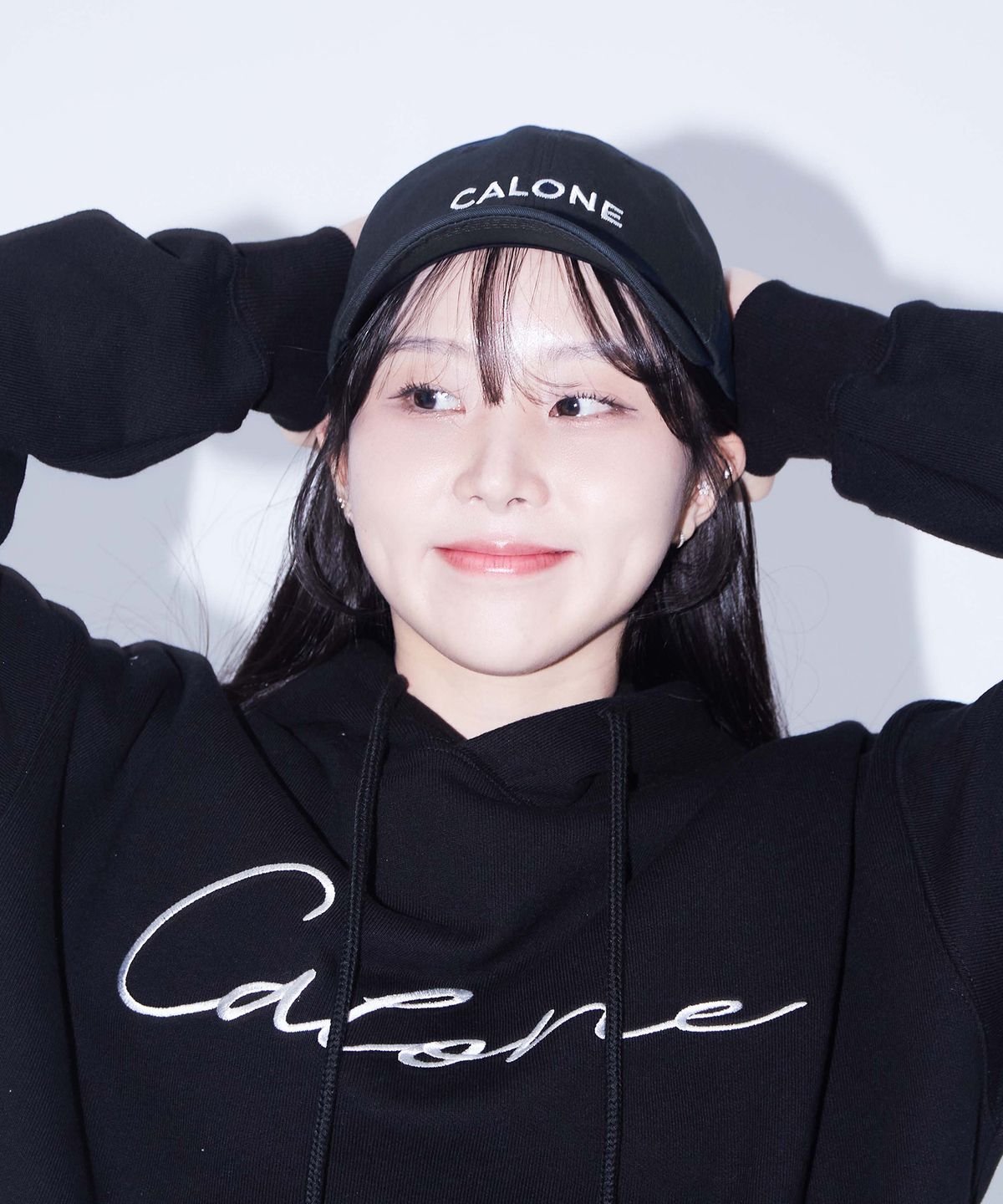 칼론(CALONE) 칼론 로고 코튼 볼캡 블랙