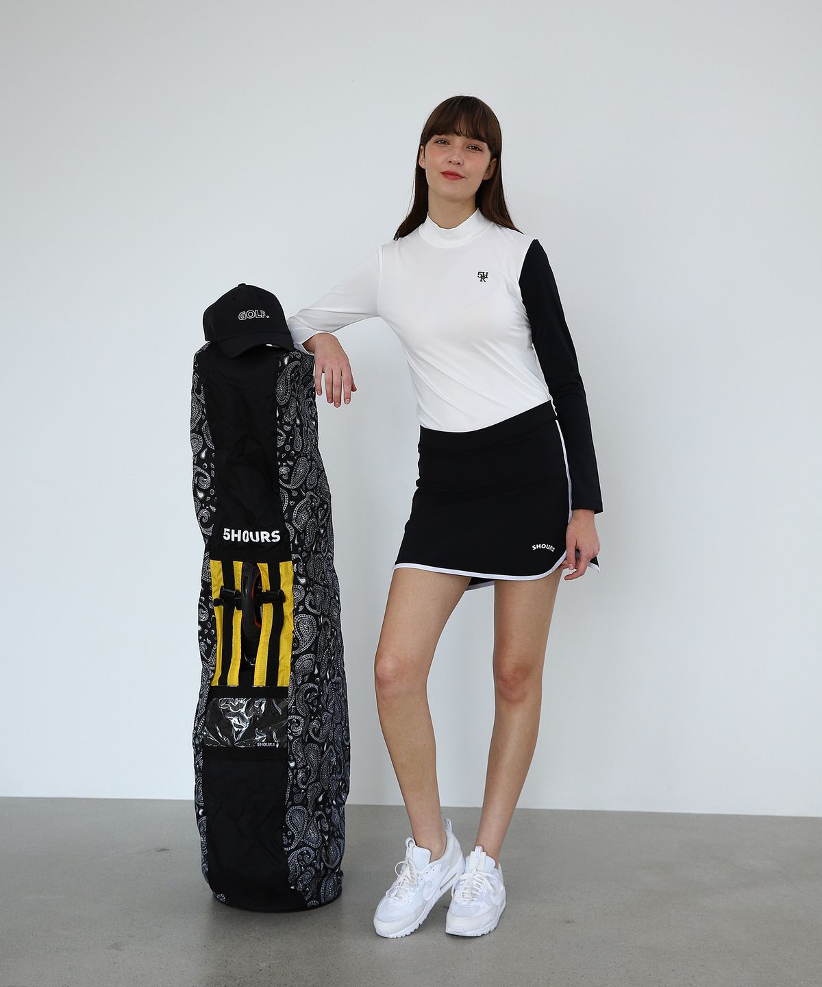 파이브아워스(5HOURS) FLEX TWO TONE 4-WAY SKORT_BLACK