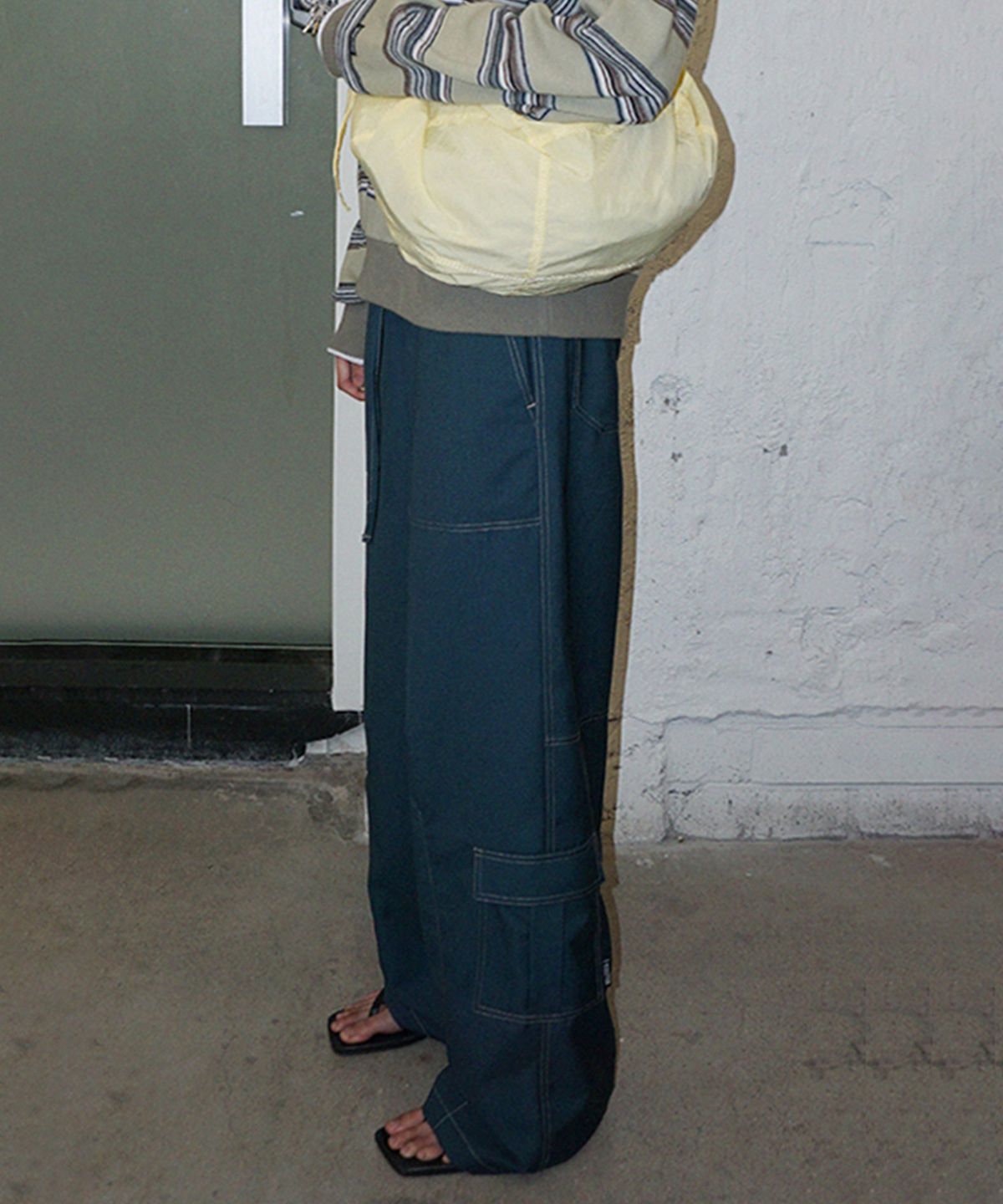 스컬프터(SCULPTOR) Stitch Detail Carpenter Pants Teal