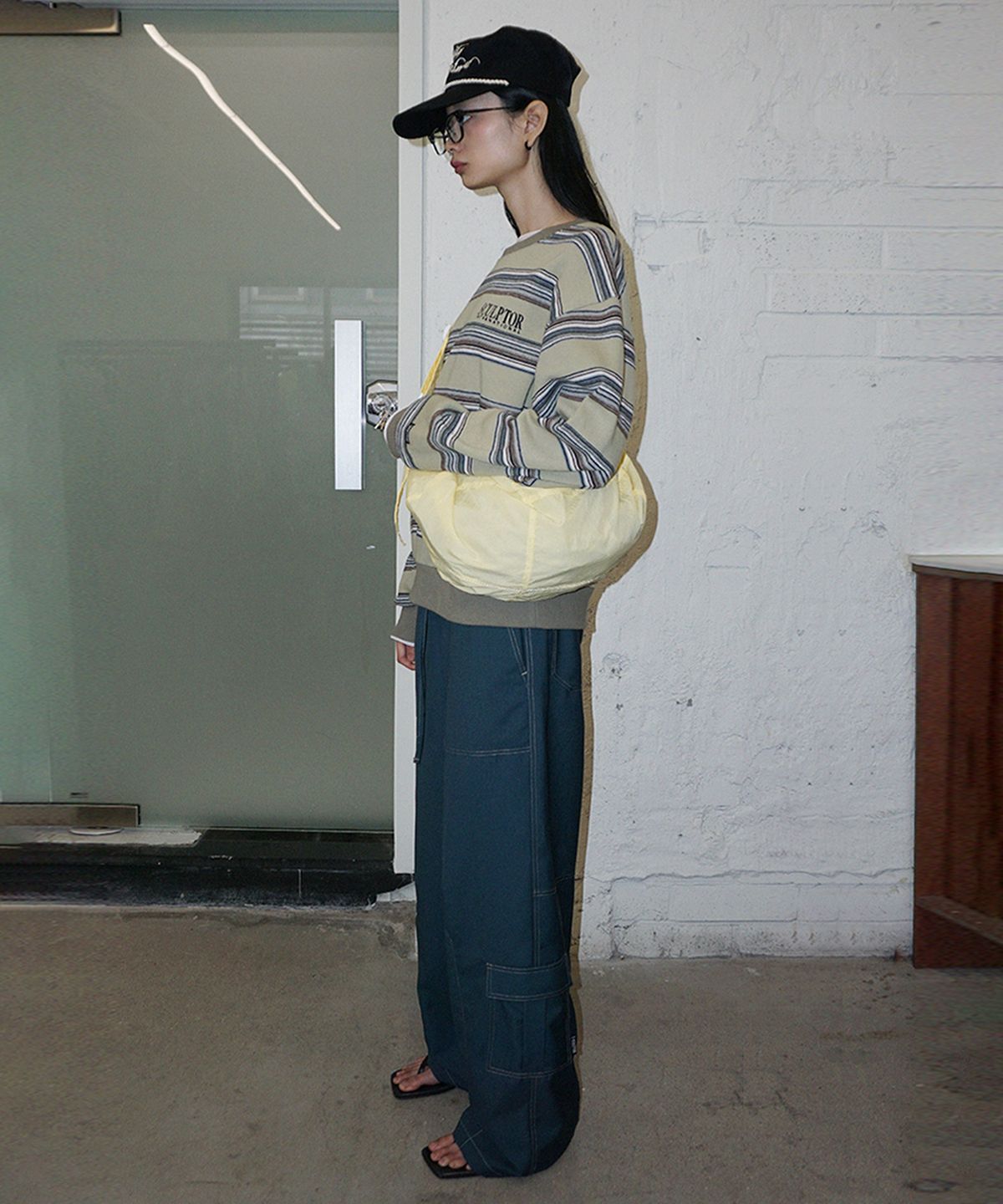 스컬프터(SCULPTOR) Stitch Detail Carpenter Pants Teal