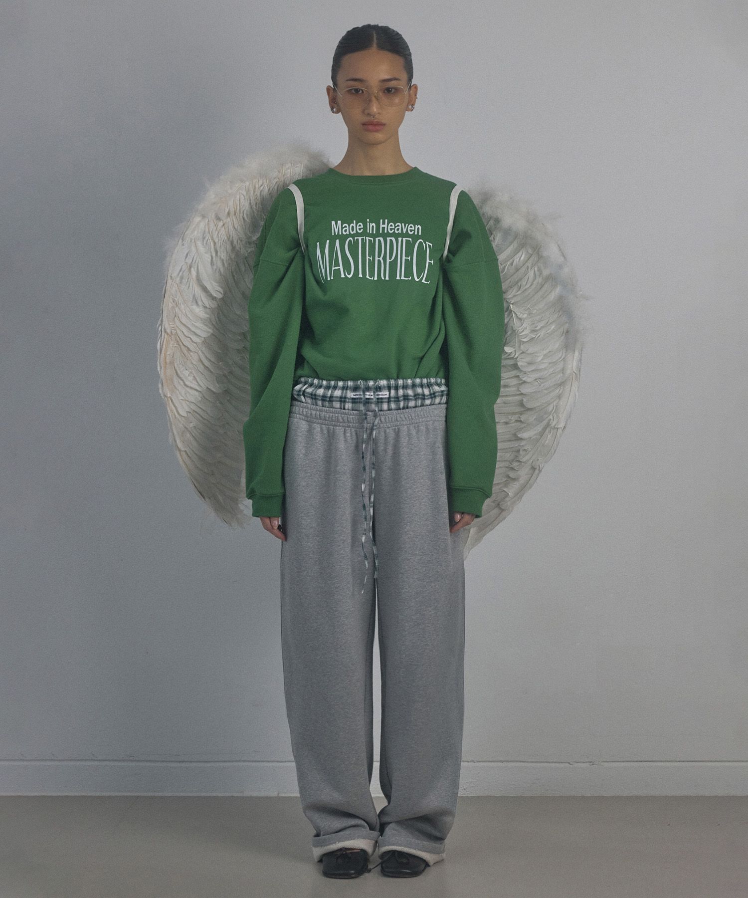 【SCULPTOR】ボクサーレイヤードスウェットパンツ メランジグ MUSINSA公式 | SCULPTOR Boxer Layered Sweatpants Melange Gray