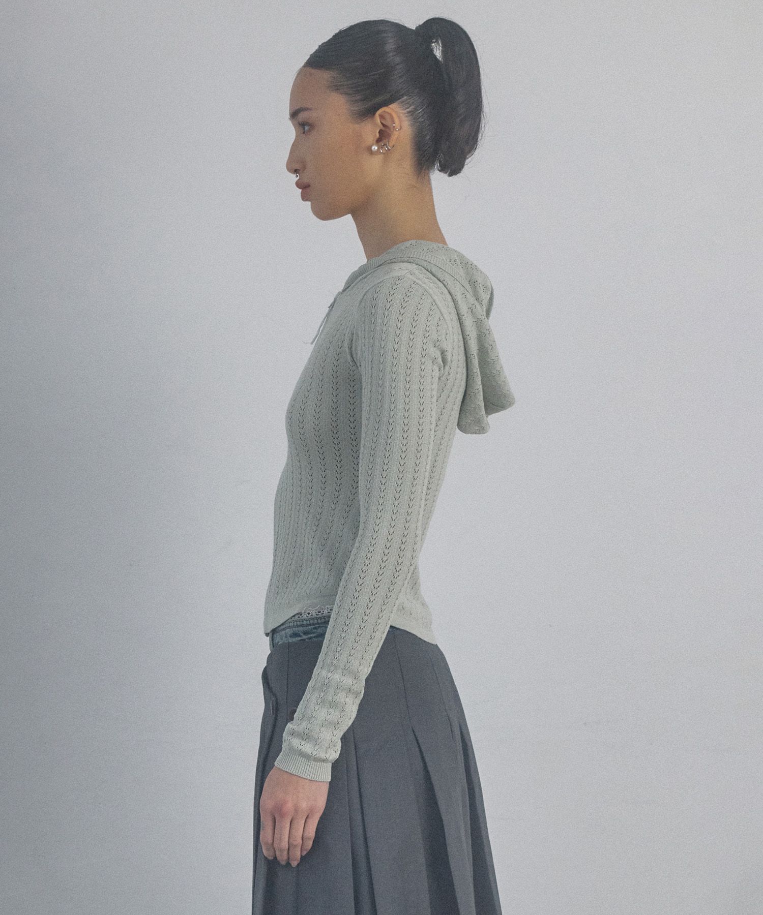 ★SCULPTOR★ Eyelet ZipUp Hoodie Pale Mint SC24S113MT MUSINSA | SCULPTOR Eyelet Zip-Up Hoodie Pale Mint