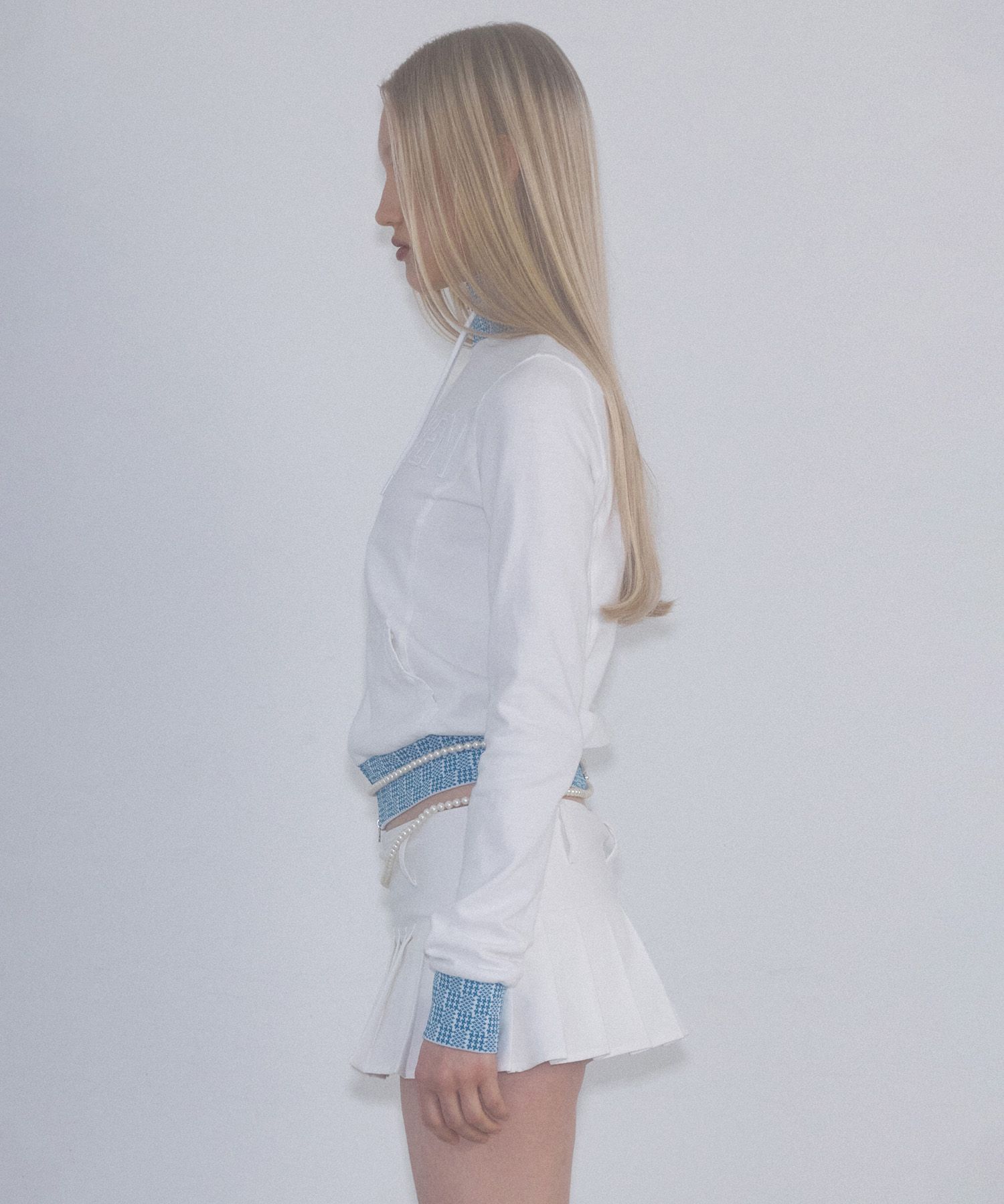 MUSINSA | SCULPTOR Heavenly Gingham Track Jacket White
