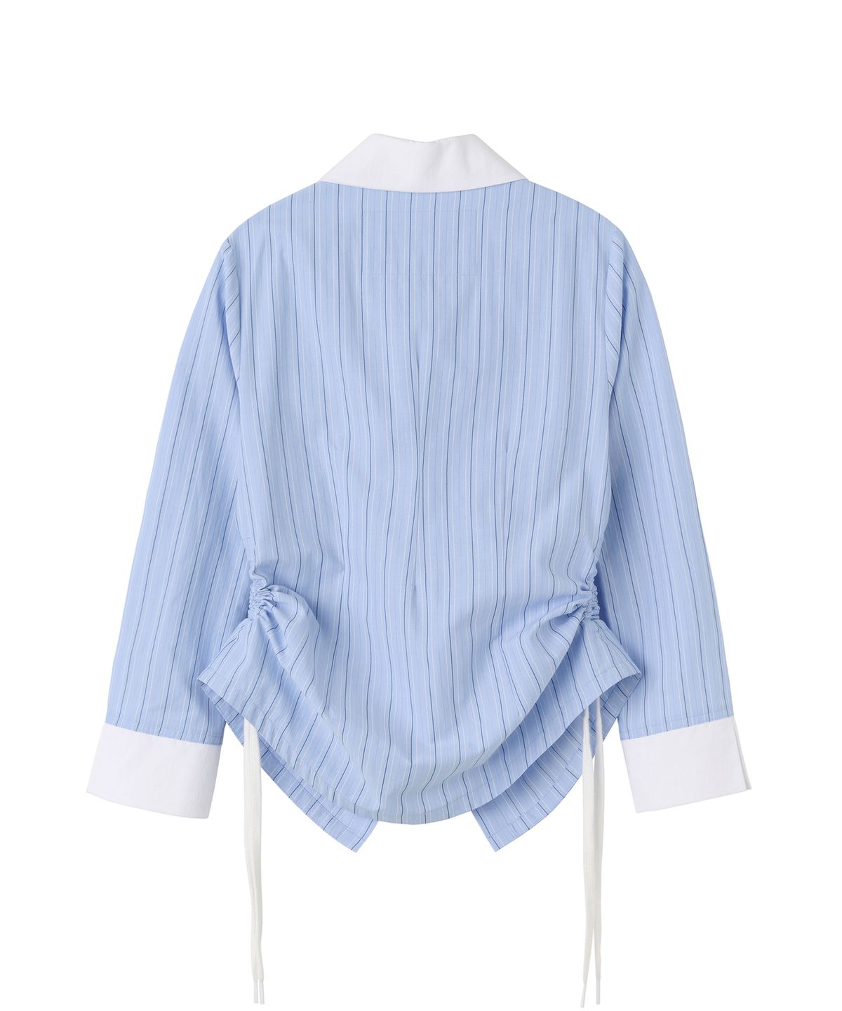 스컬프터(SCULPTOR) Shoelace Shirring Shirt Classic Blue