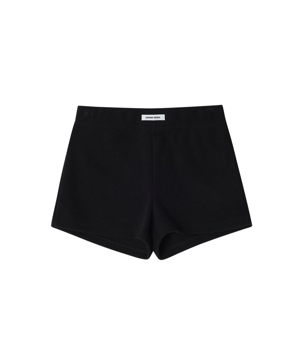 【即出荷】 | MUSINSA CRANK shorts_black micro Ribbed パンツ