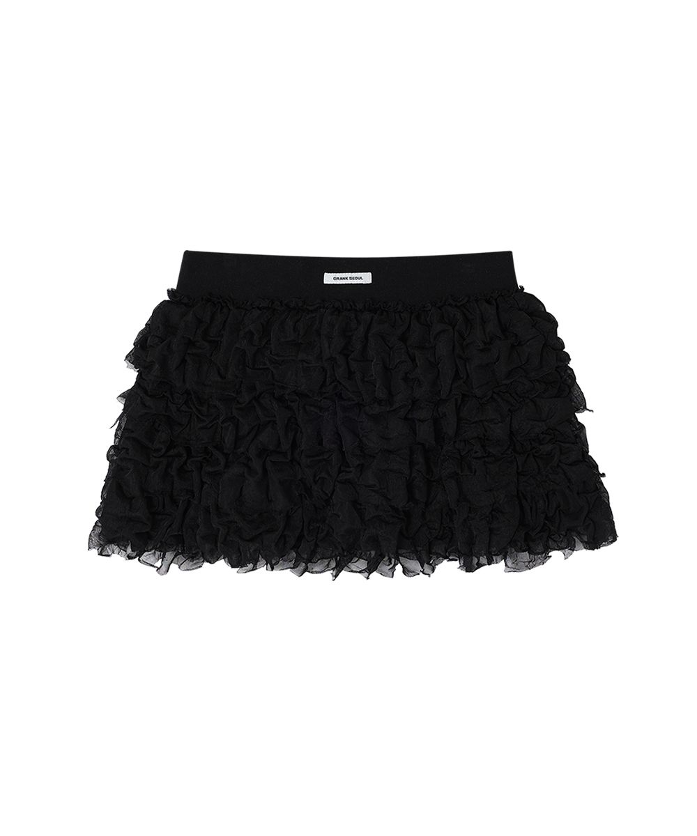 スカート CRANK CANCAN FRILL MINI SKIRT_BLACK MUSINSA | CRANK Cancan frill mini skirt_black