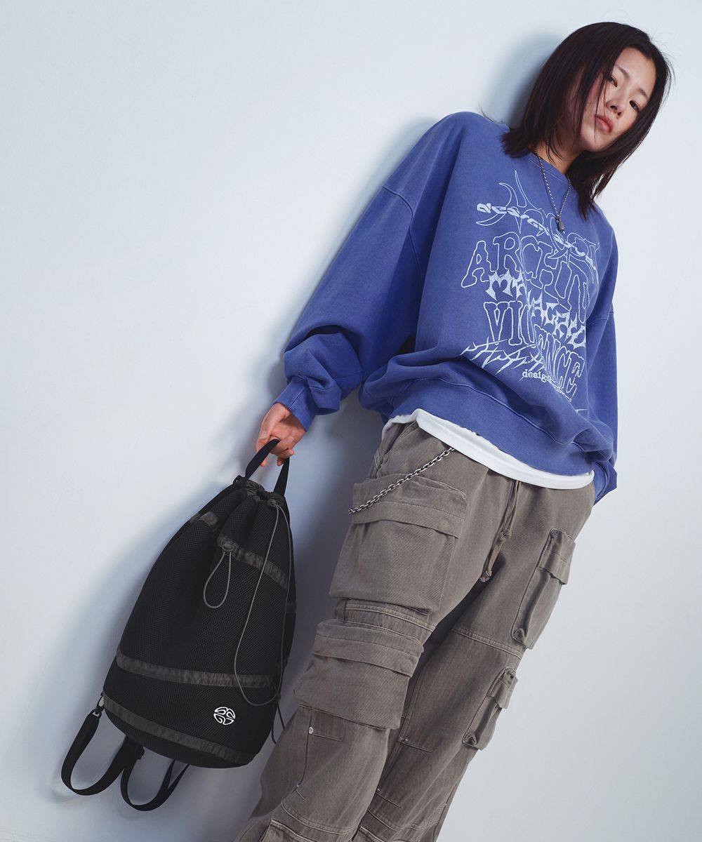 【mahagrid】24SS★ AIR MESH GYM SACK AIR MESH GYM SACK[BLACK] - MAHAGRID