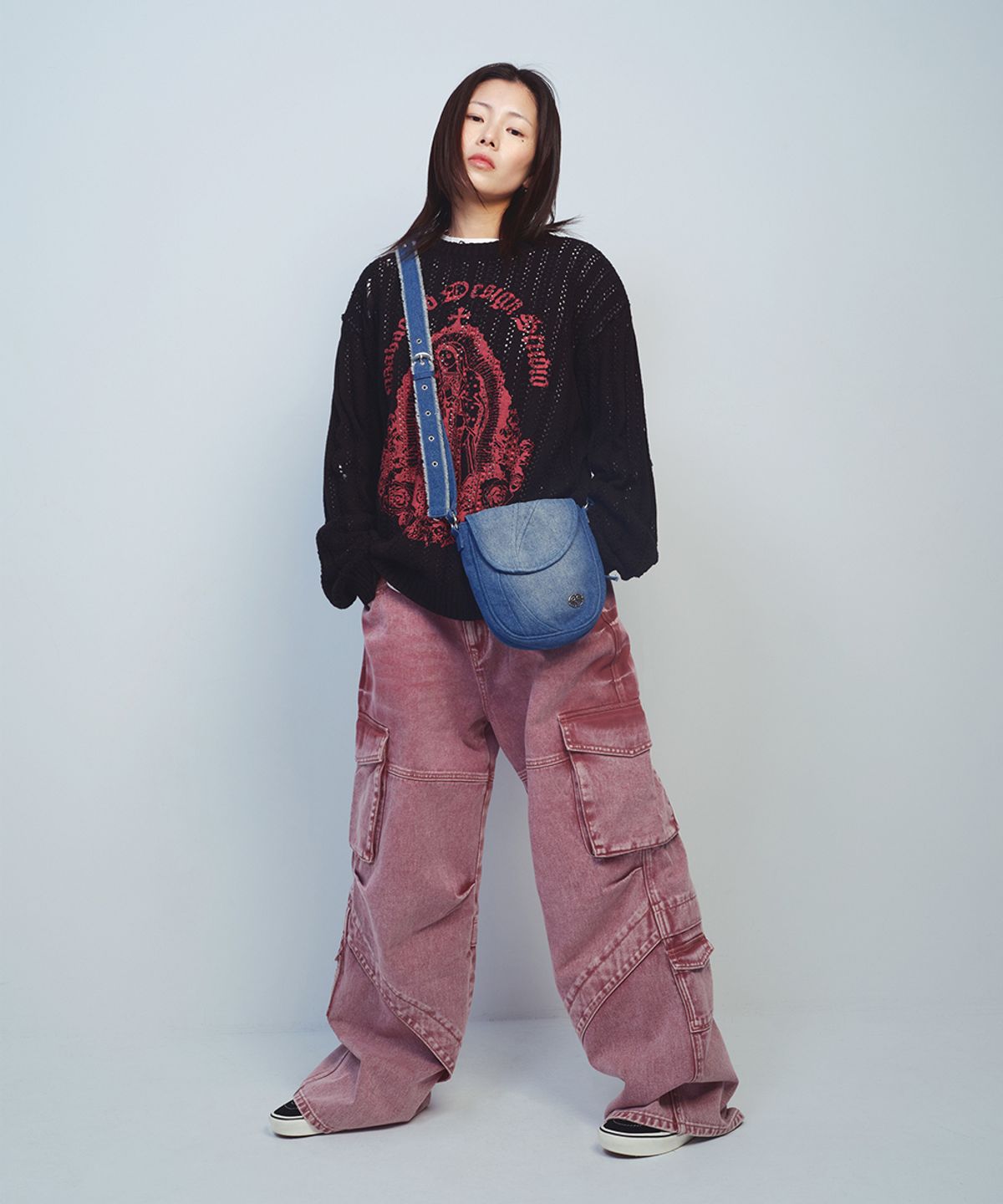마하그리드(MAHAGRID) DENIM CROSS BAG BLUE(MG2ESMAB51A)
