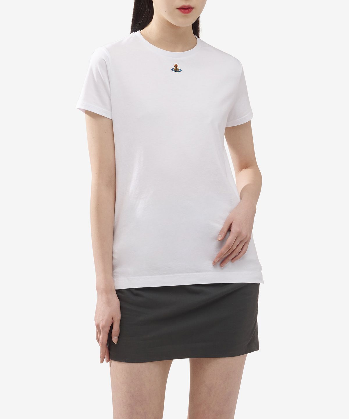 비비안 웨스트우드(VIVIENNE WESTWOOD) 공용 ORB 페루 반소매 티셔츠 - 화이트 / 3G010017J001MA401