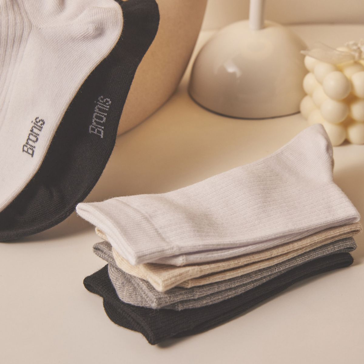 브로니스(BRONIS) [PACK] 여성 데일리 삭스 8켤레