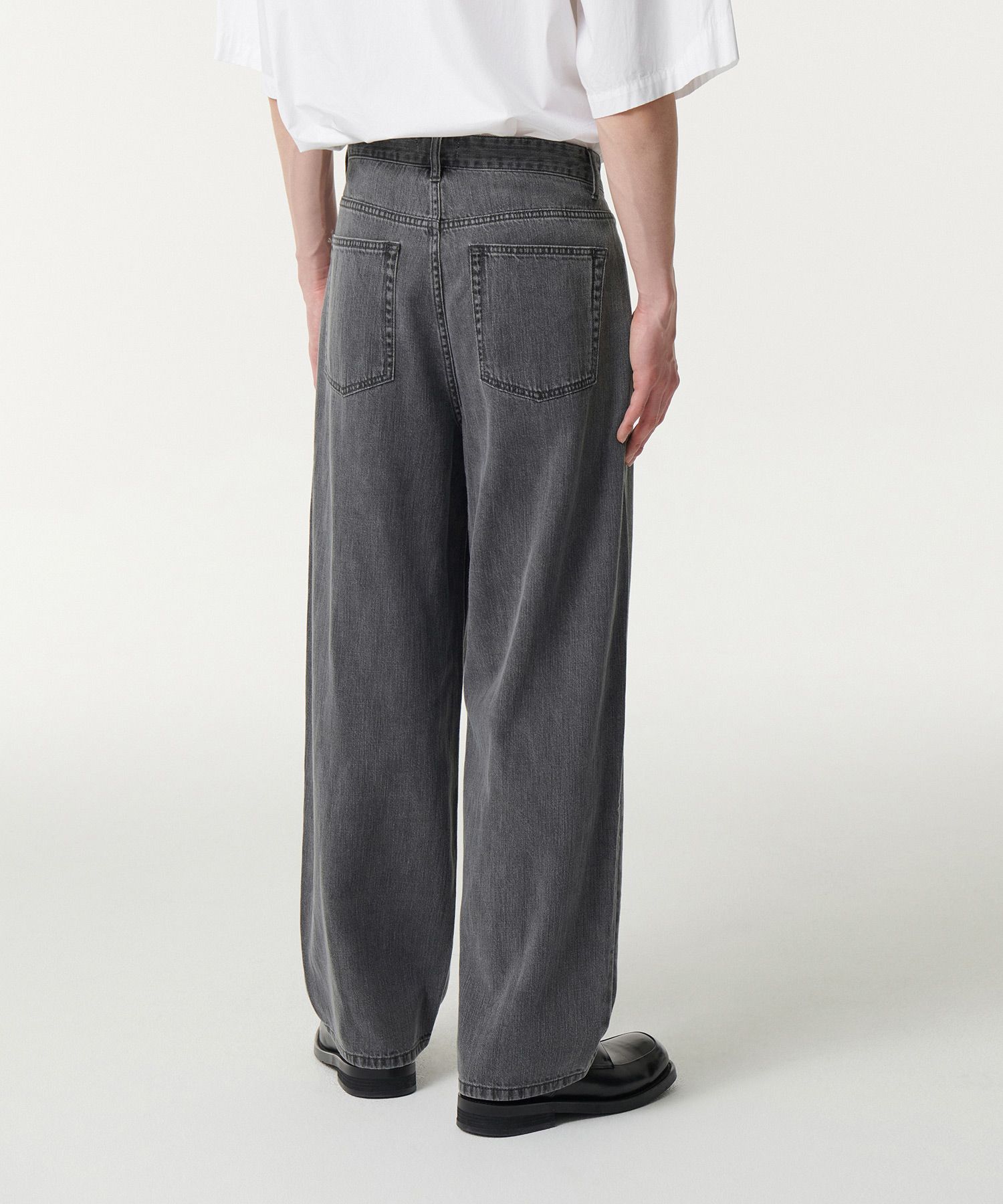 ★MUSINSA STANDARD★ Linen-like balloon denim pants gray MME MUSINSA | MUSINSA STANDARD Linen-like semi-balloon denim
