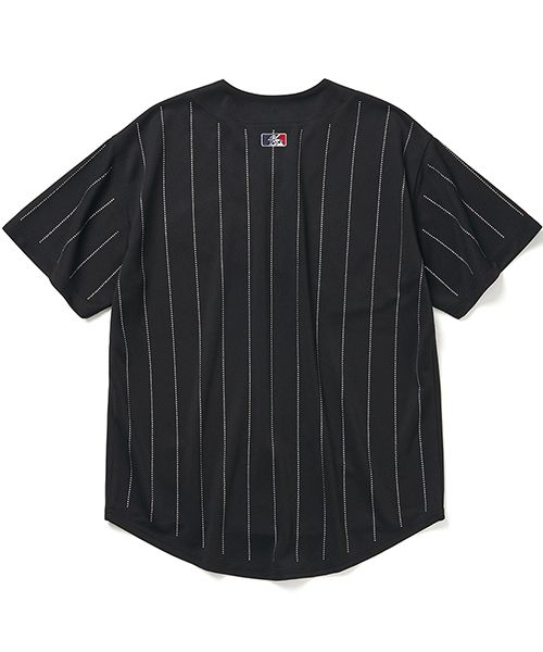 MUSINSA公式 | WKNDRS RHINESTONE BASEBALL JERSEY (BLACK)