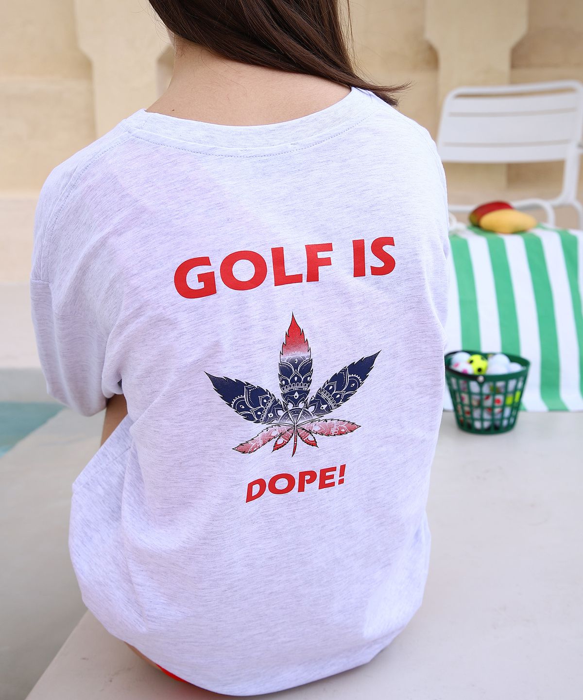 파이브아워스(5HOURS) DOPE LONG T-SHIRTS_WHITE/MELANGE