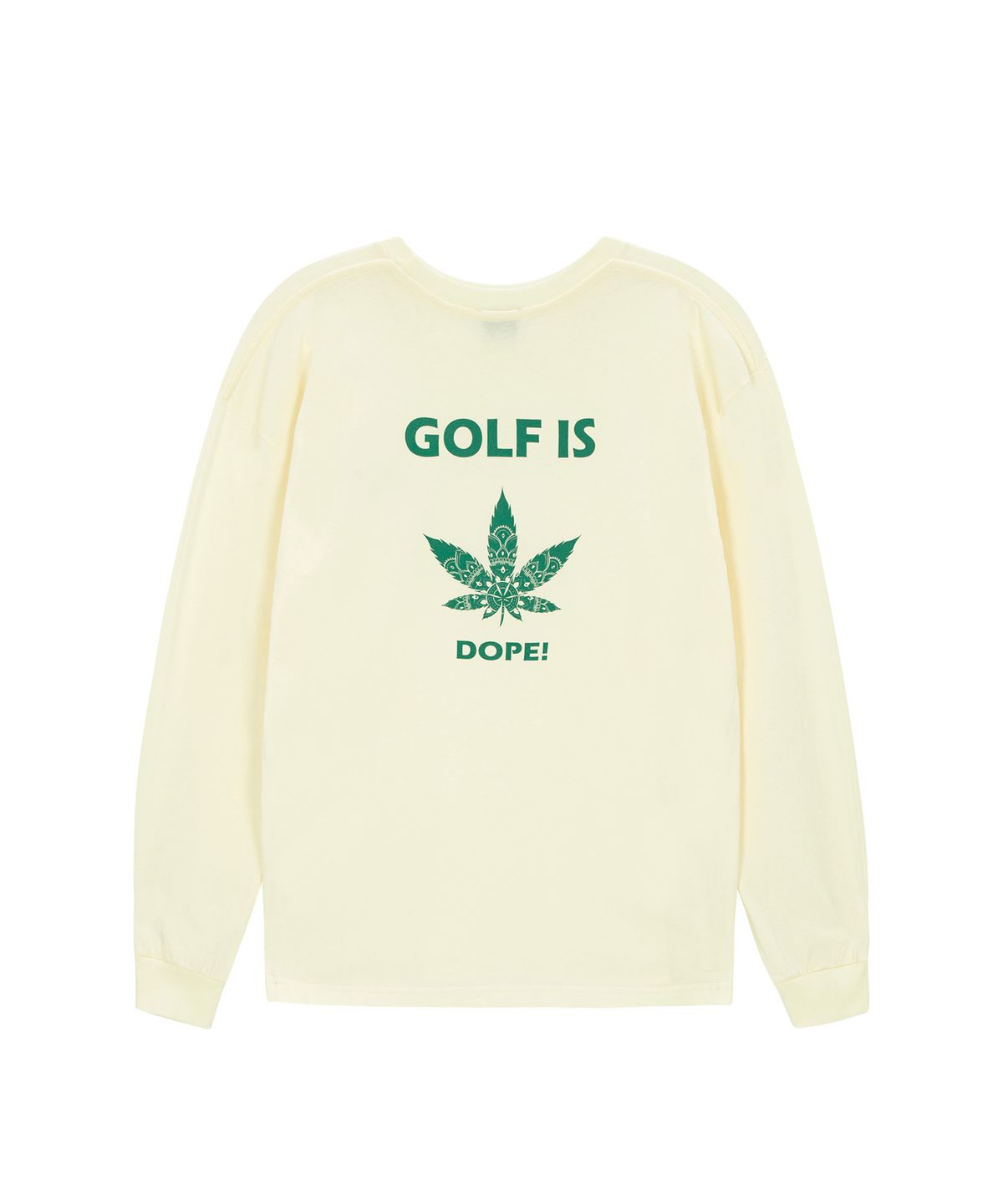 파이브아워스(5HOURS) DOPE LONG T-SHIRTS_CREAM/GREEN