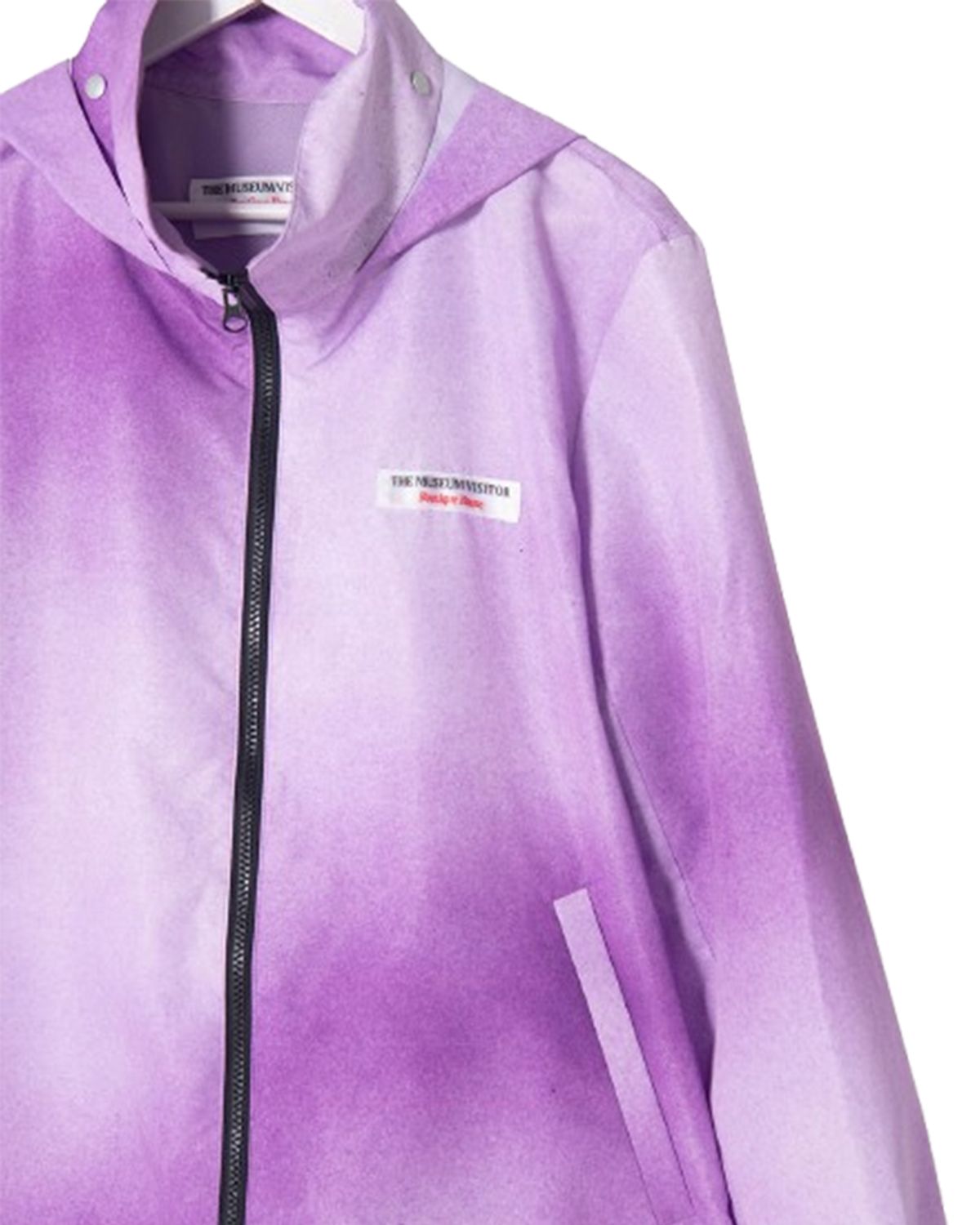 더뮤지엄비지터(THEMUSEUMVISITOR) SPRAYED PRINTED WINDBREAKER (PURPLE)