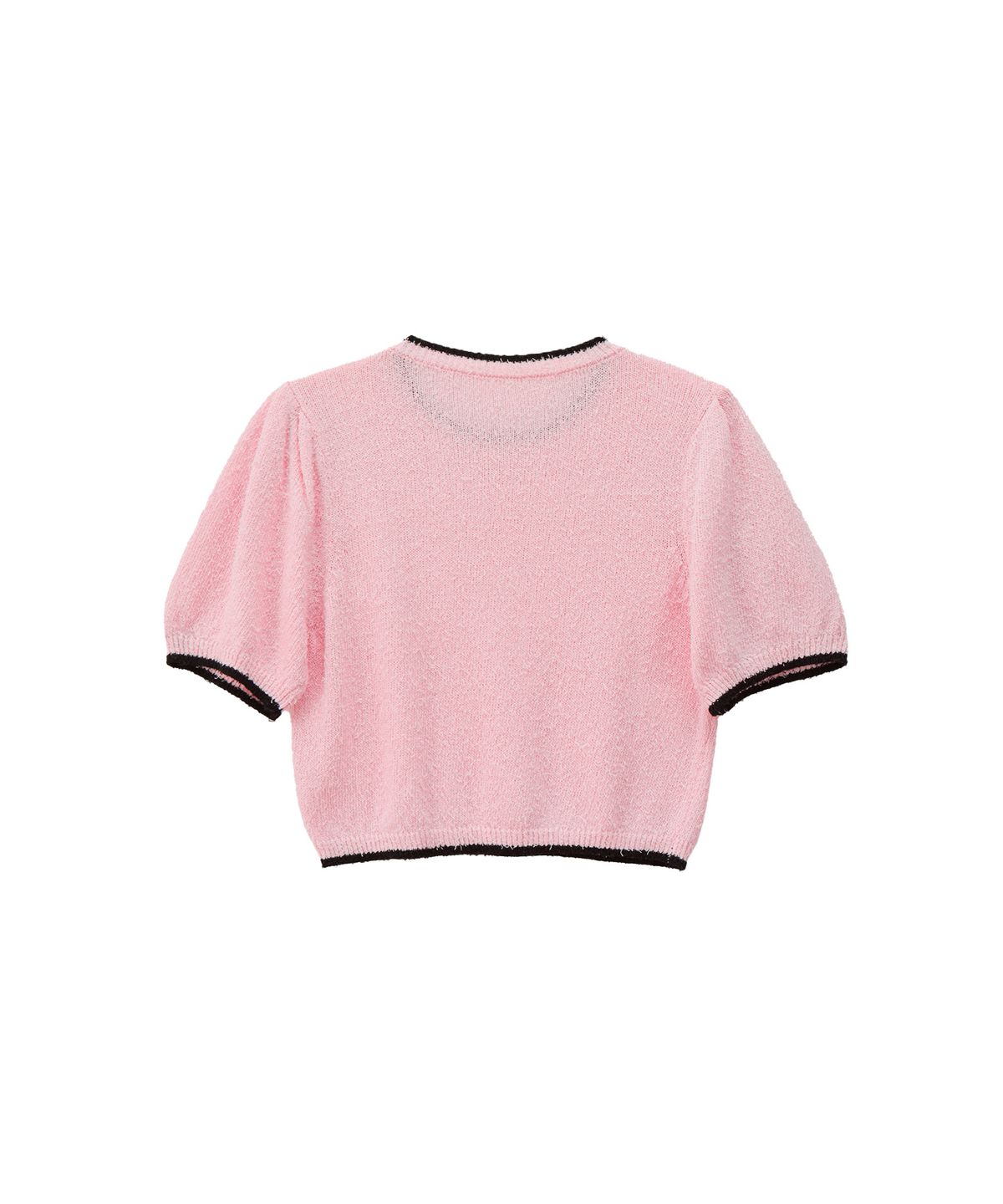 살롱 드 욘(SALON DE YOHN) Ribbon Point Knit Top_ Pink