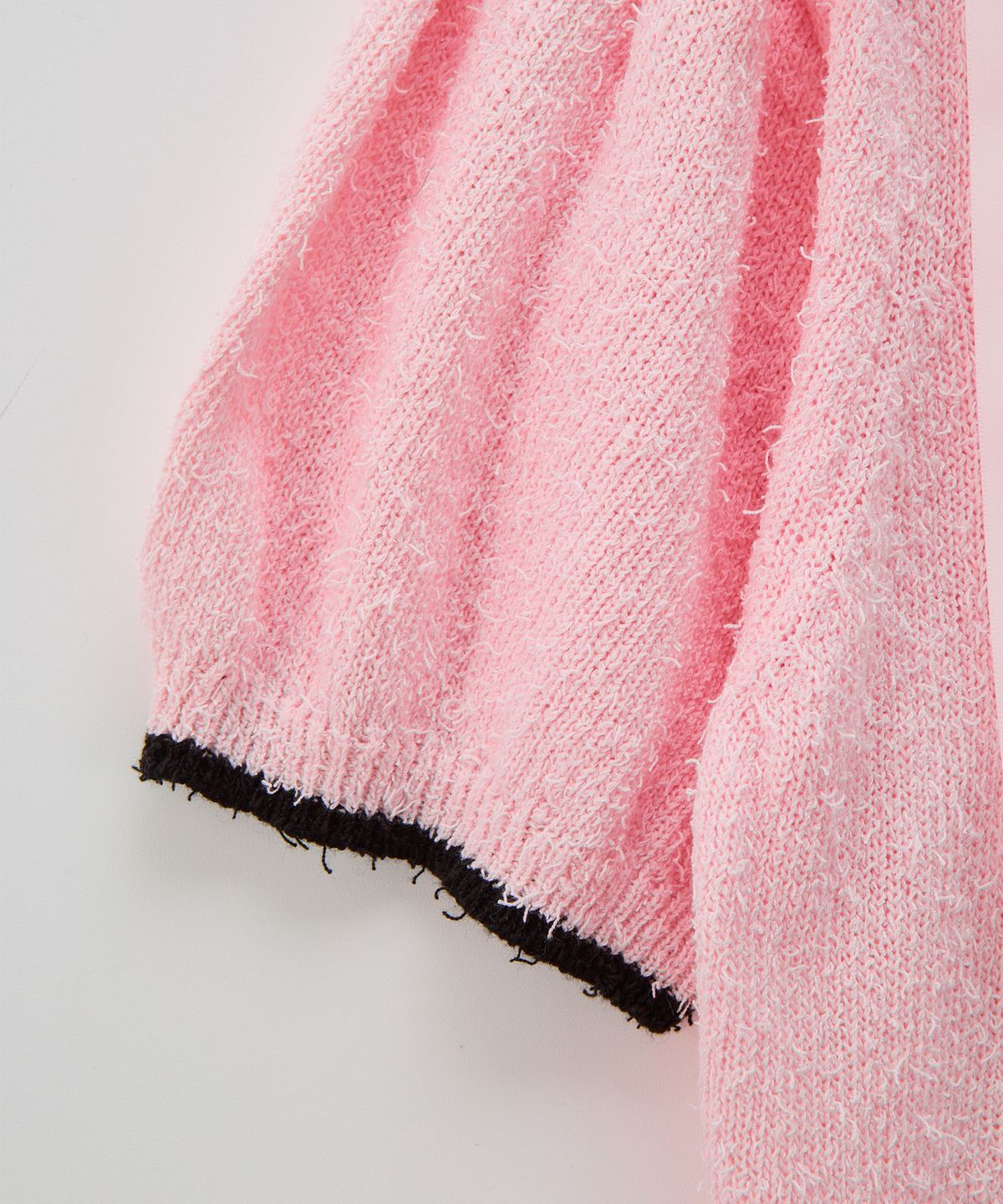 살롱 드 욘(SALON DE YOHN) Ribbon Point Knit Top_ Pink