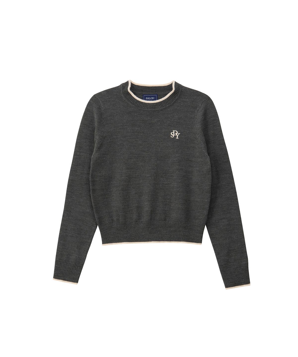 살롱 드 욘(SALON DE YOHN) Logo Basic Knit_ Gray