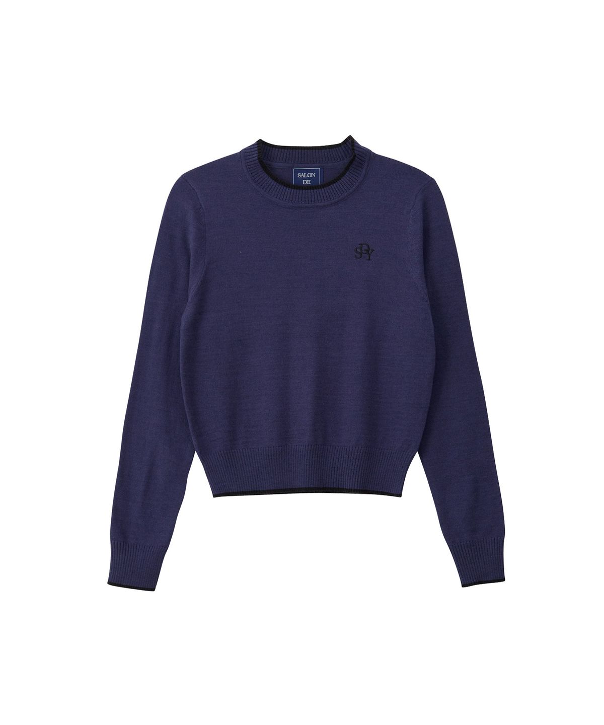 살롱 드 욘(SALON DE YOHN) Logo Basic Knit_ Navy