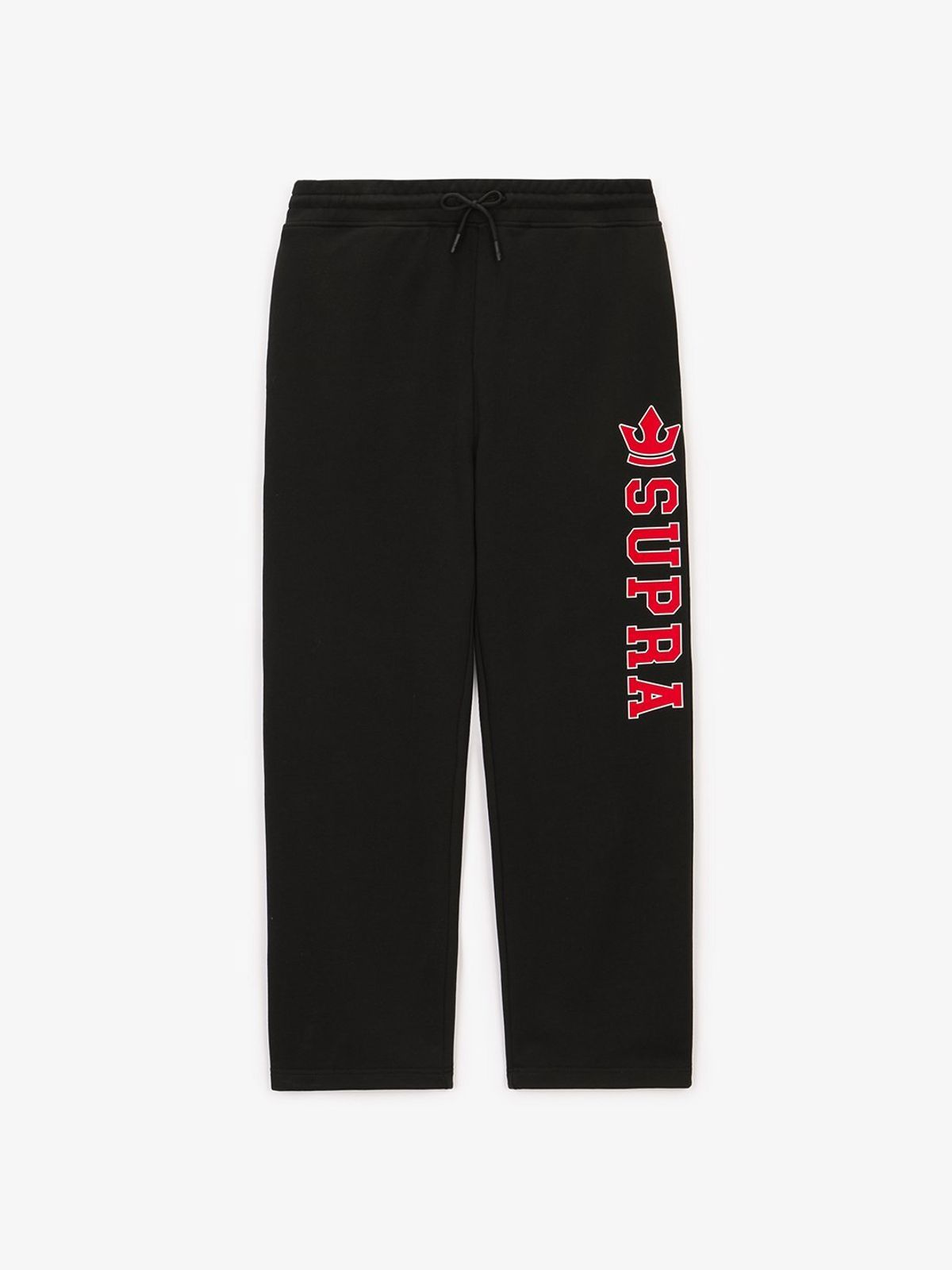 수프라(SUPRA) 바시티 빅 레터링 세미와이드 팬츠(BLACK)