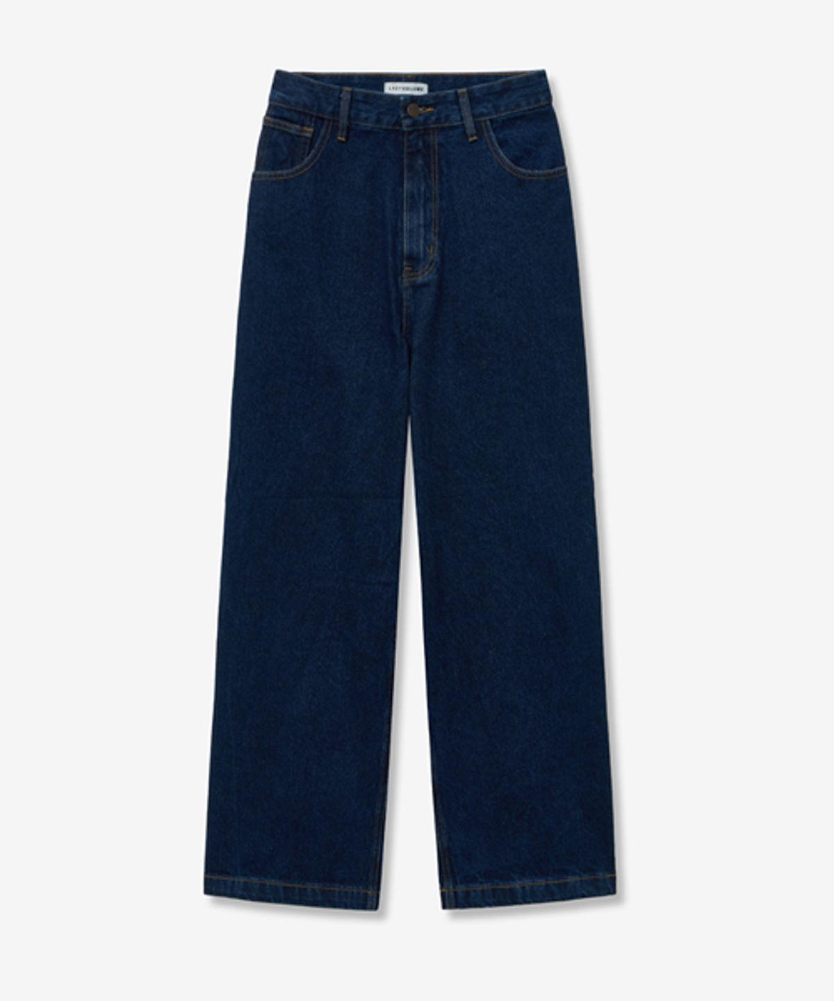 레이디 볼륨(LADY VOLUME) WIDE FIT LOOSE DENIM PANTS_INDIGO