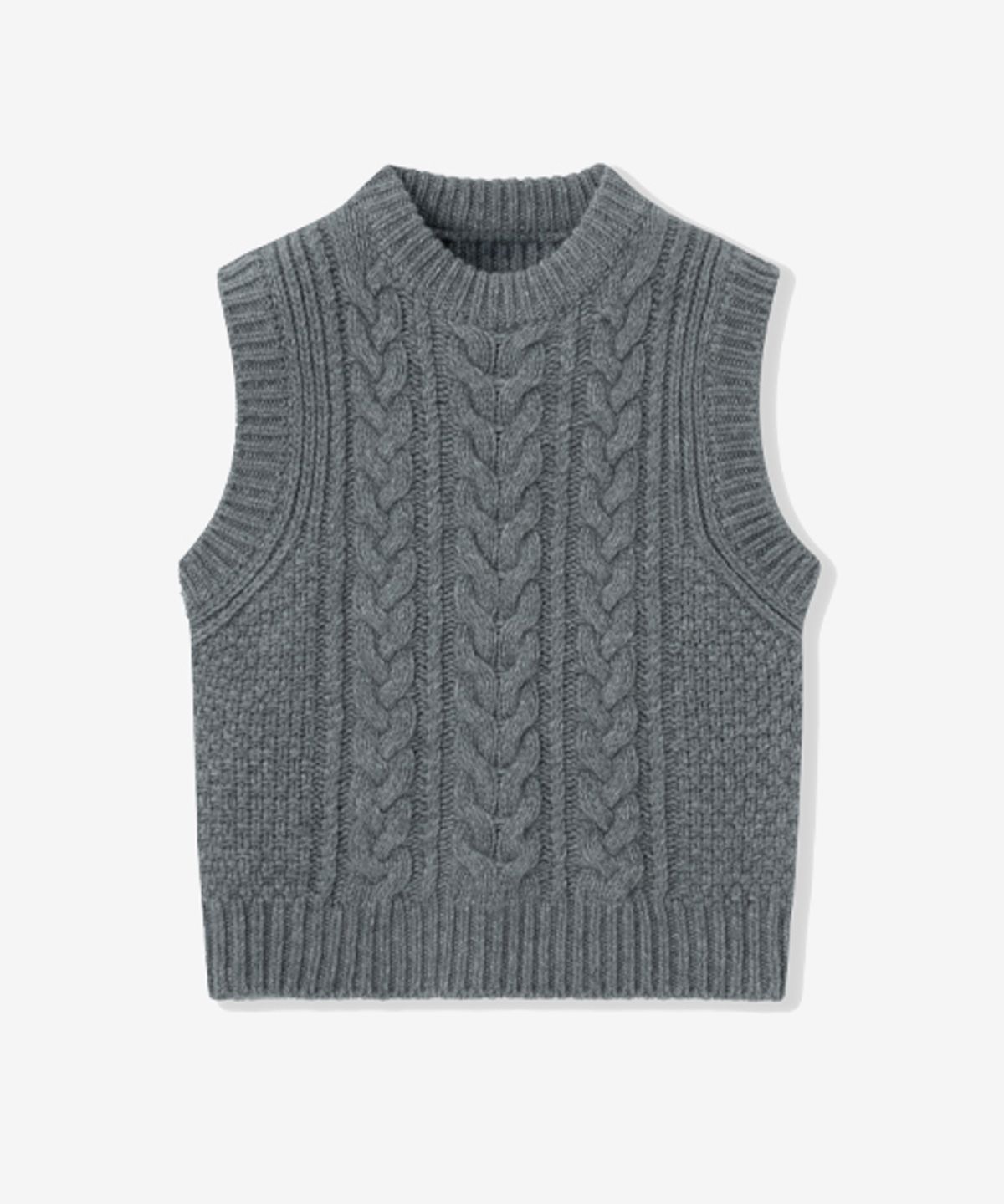 레이디 볼륨(LADY VOLUME) WOOL KNIT VEST_GRAY