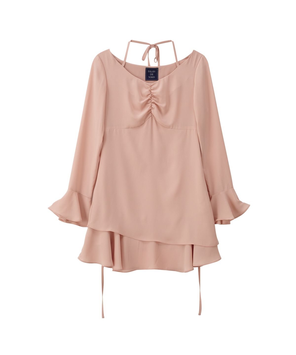 살롱 드 욘(SALON DE YOHN) Ballet Mini Dress_ Peach