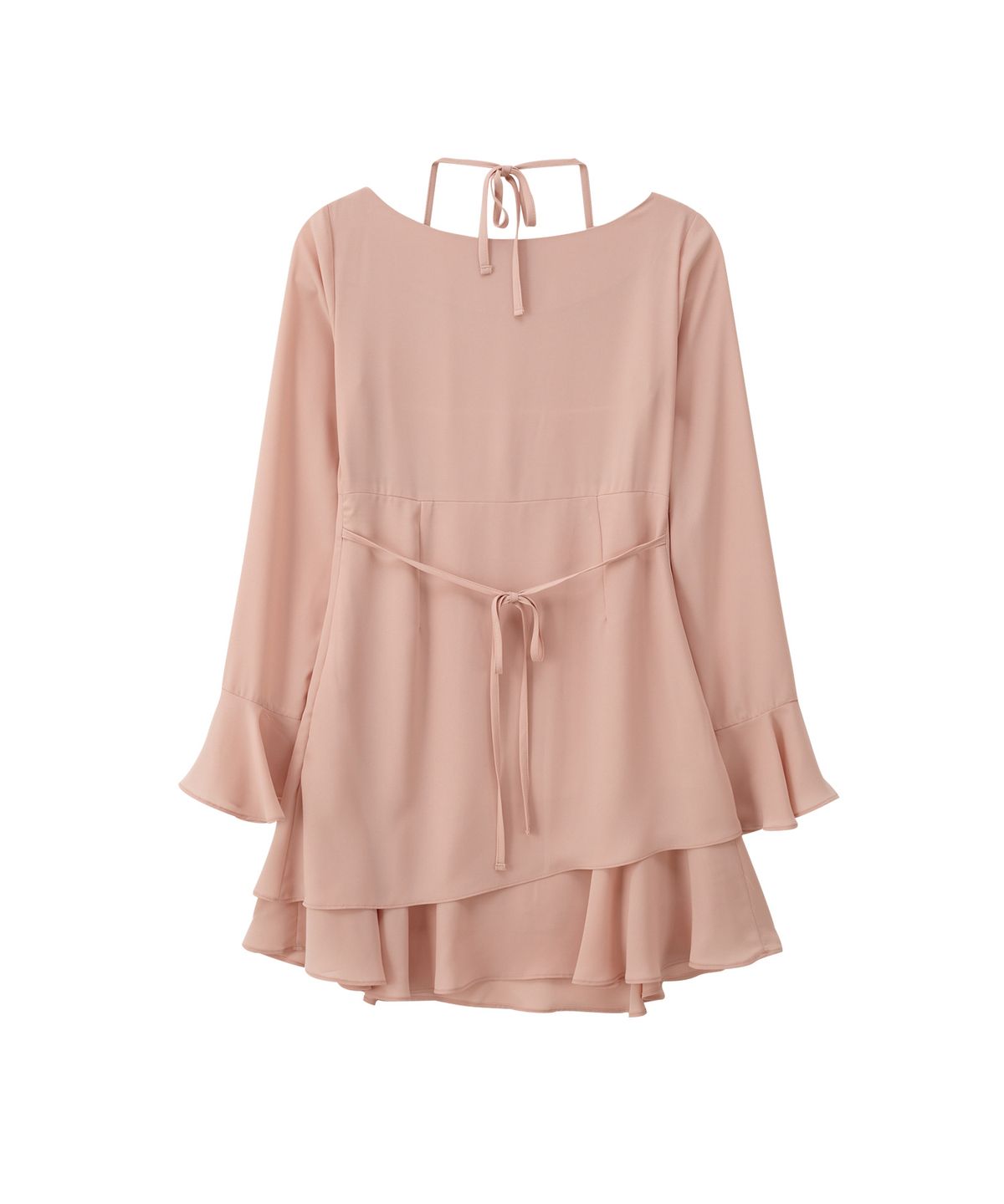 살롱 드 욘(SALON DE YOHN) Ballet Mini Dress_ Peach
