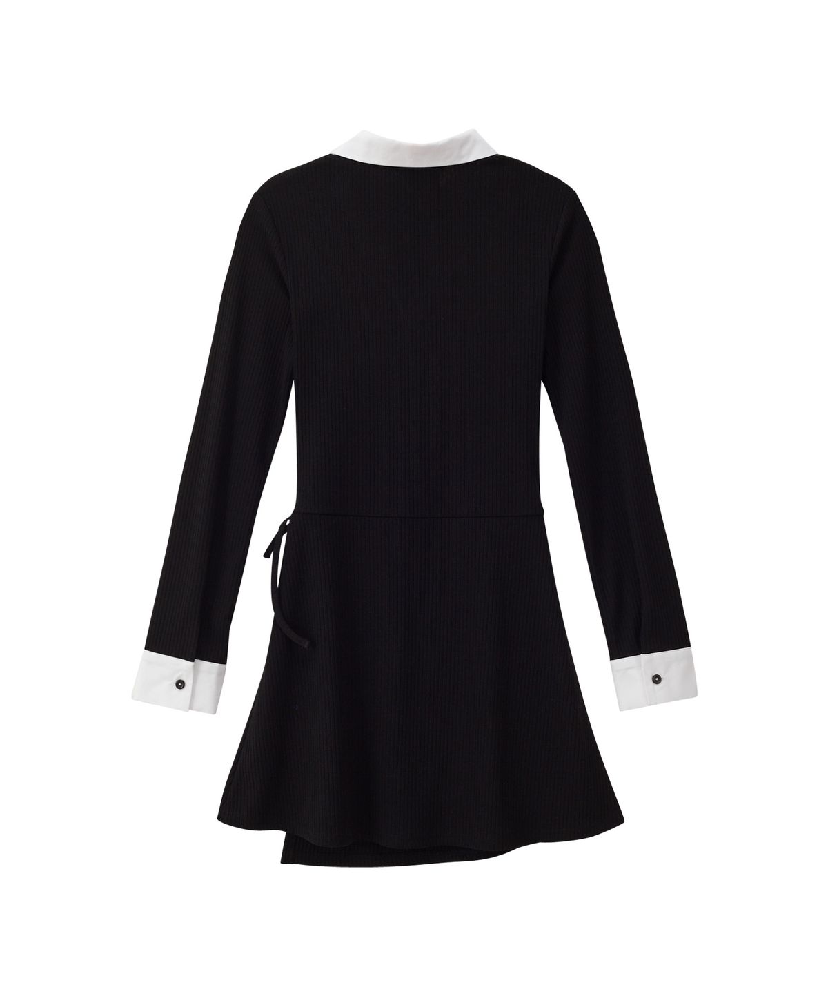 살롱 드 욘(SALON DE YOHN) Shirt Detail Jersey Dress_ Black