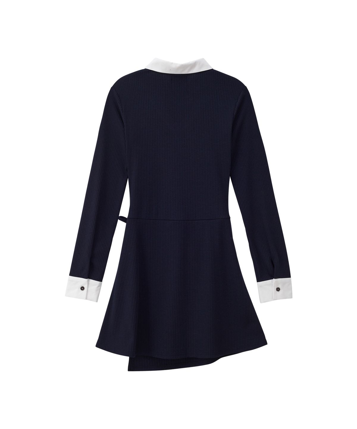 살롱 드 욘(SALON DE YOHN) Shirt Detail Jersey Dress_ Navy