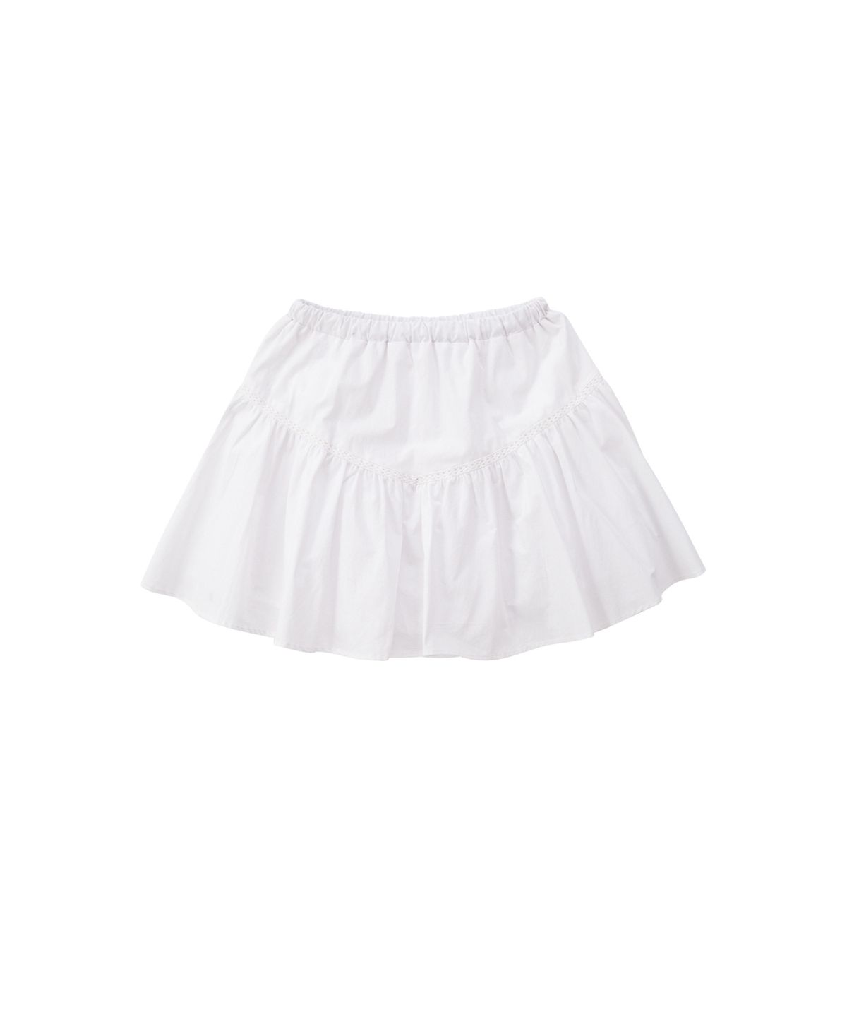 살롱 드 욘(SALON DE YOHN) Ribbon Shirring Mini Skirt_ White