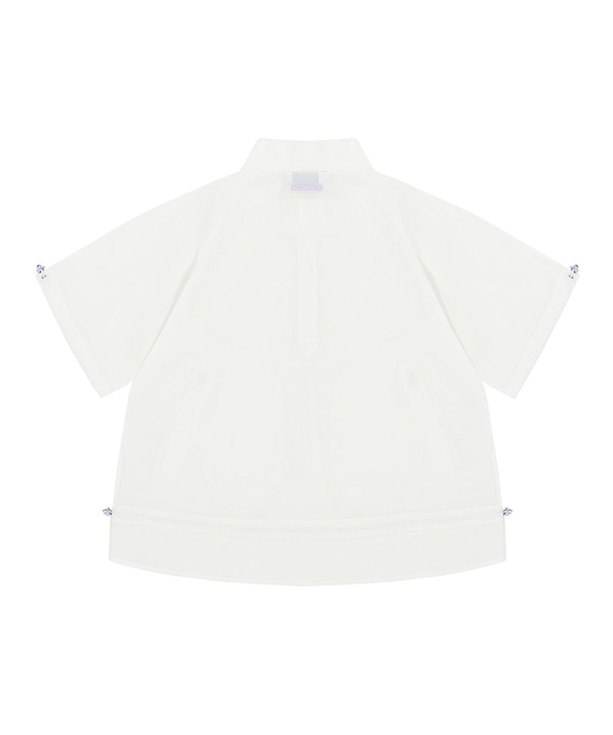 츄쿠츄(CHUCUCHU) C23M-JP006W 셔링 반팔 아노락 아우터 (White)