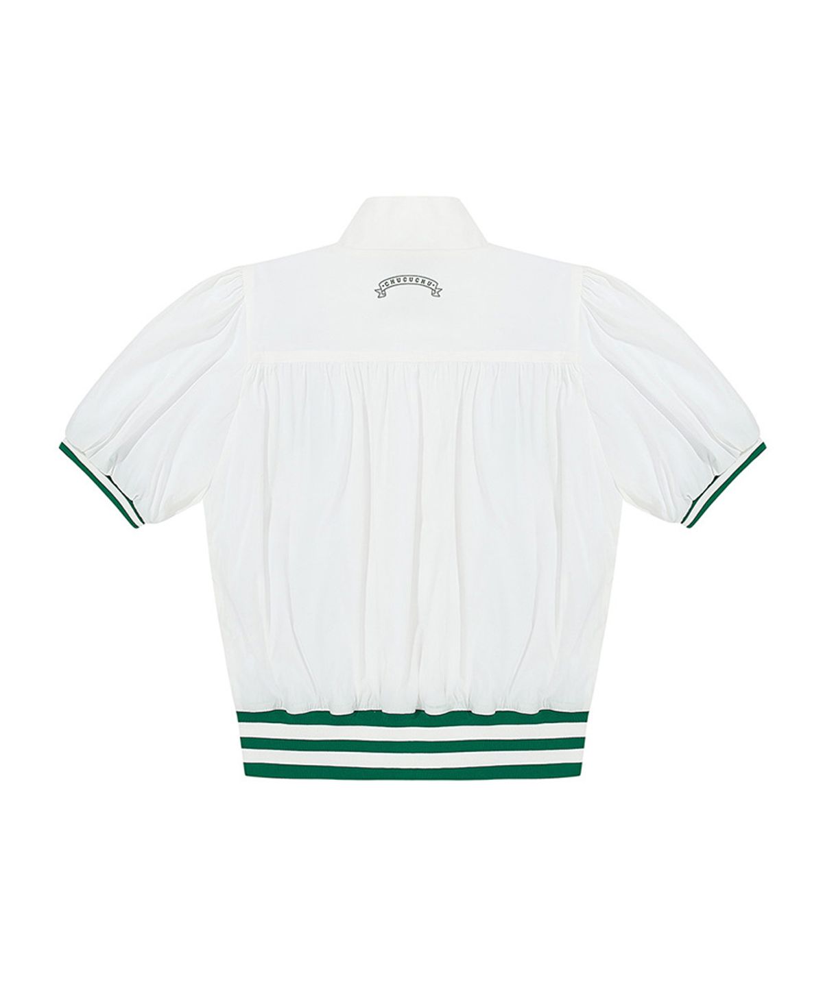츄쿠츄(CHUCUCHU) C23M-JP007W 셔링 집업 아우터 (White)