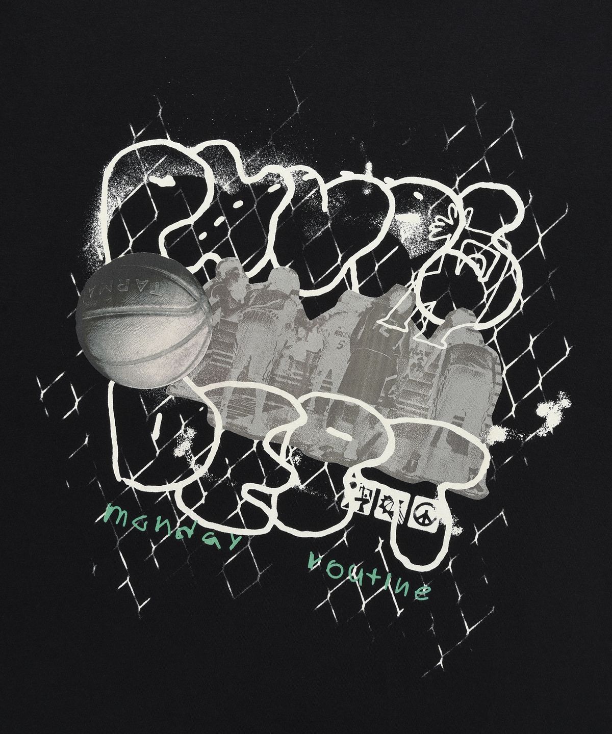 피지컬 디파트먼트(PHYSICAL DEPARTMENT) 컬리지 베스킷볼 레이어드 롱슬리브_블랙