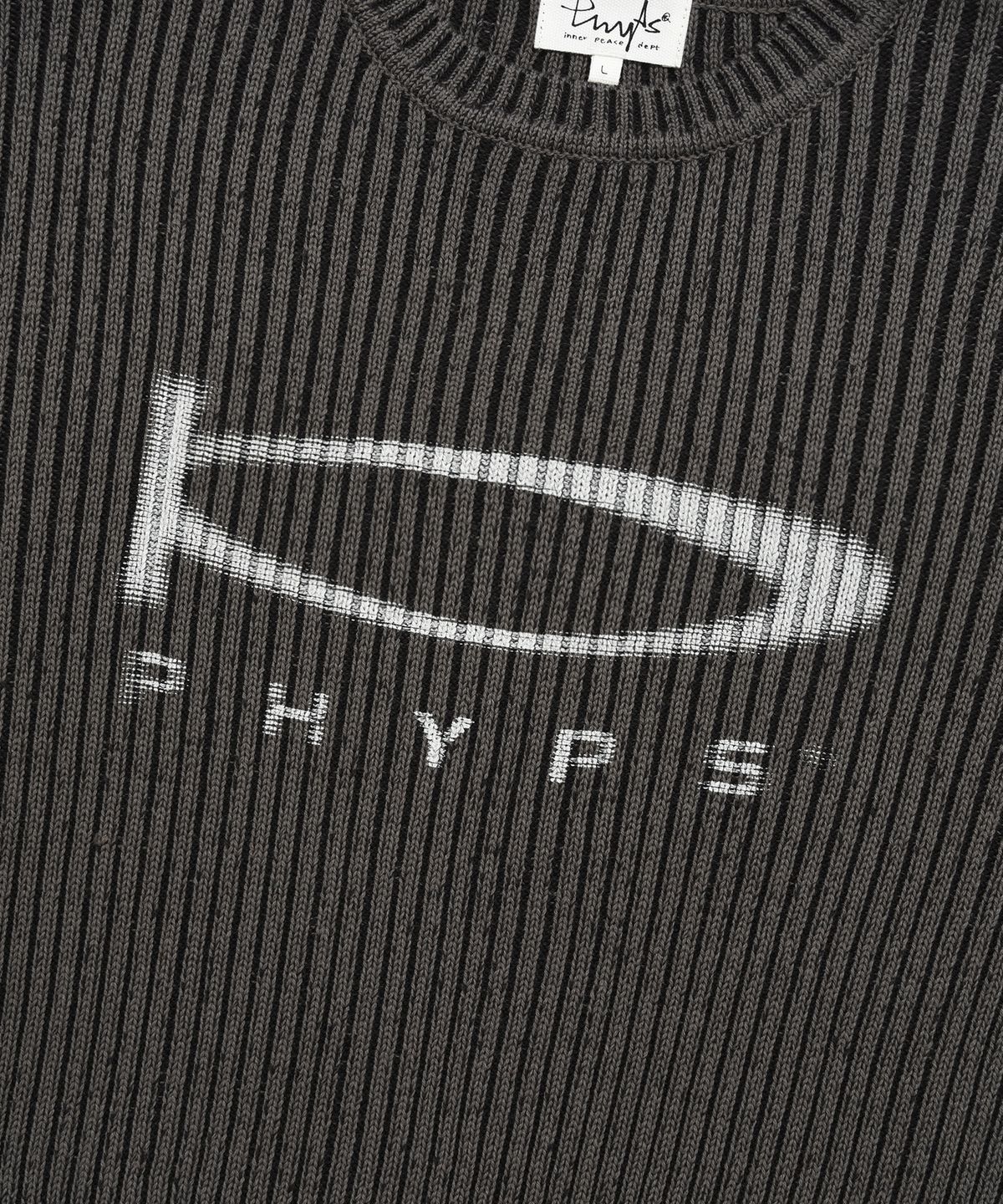 피지컬 디파트먼트(PHYSICAL DEPARTMENT) P-ACTIVE 투톤 립 니트 블랙
