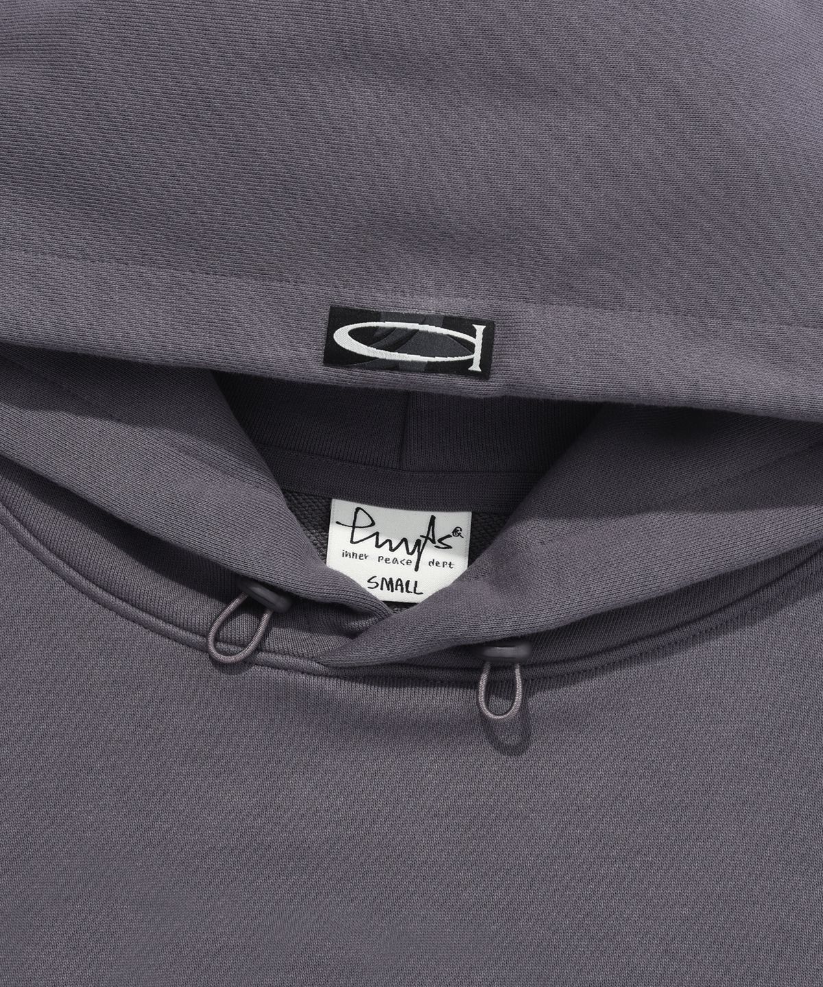 피지컬 디파트먼트(PHYSICAL DEPARTMENT) P-ACTIVE CROP HOODIE PURPLE CHARCOAL