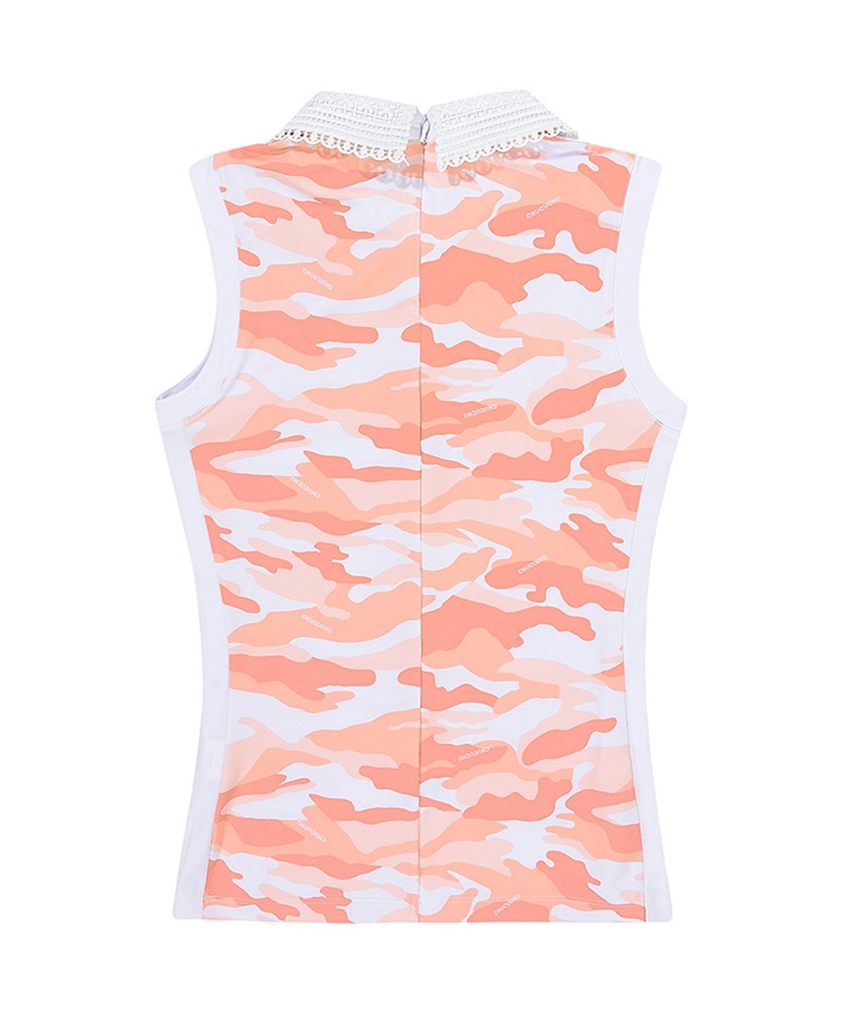 츄쿠츄(CHUCUCHU) C23M-TS014W 카모 레이스 탑 (Peach)