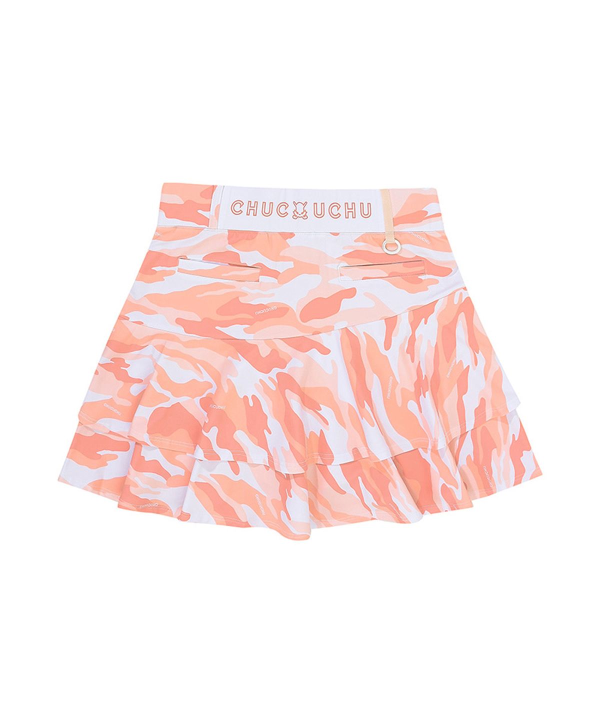 츄쿠츄(CHUCUCHU) C23M-SK003W 카모 더블 스커트 (Peach)